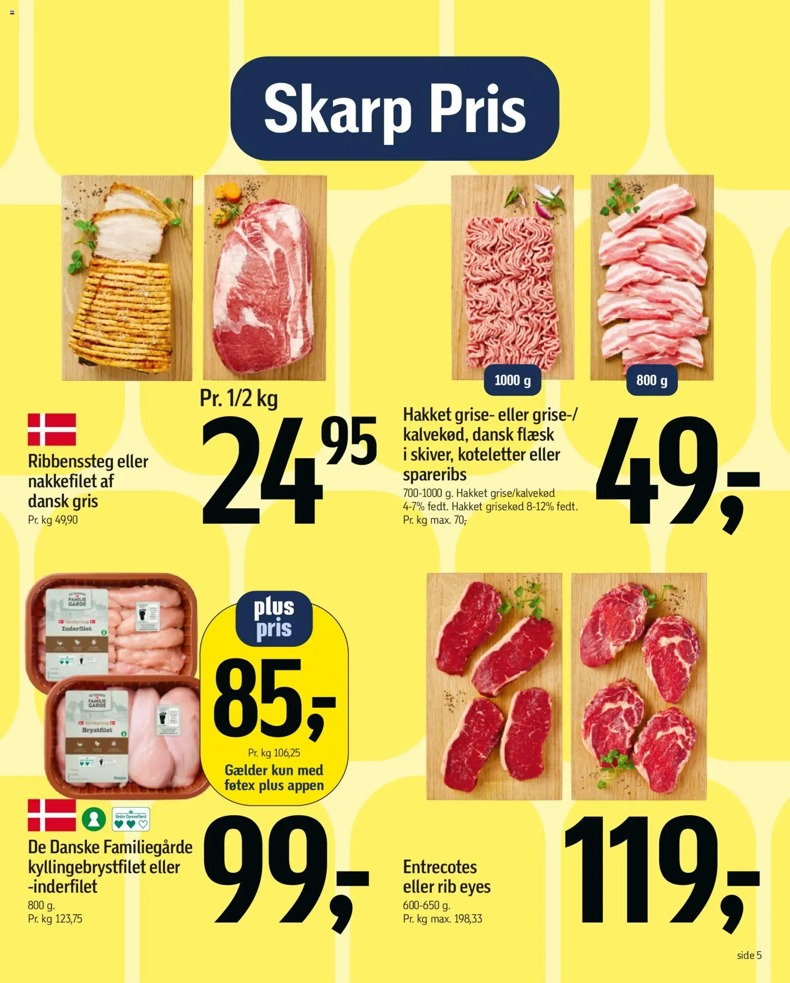 Føtex tilbudsavis – gyldig fra 15.05.2026 | Side: 5 | Produkter: Koteletter, Spareribs, Nakkefilet