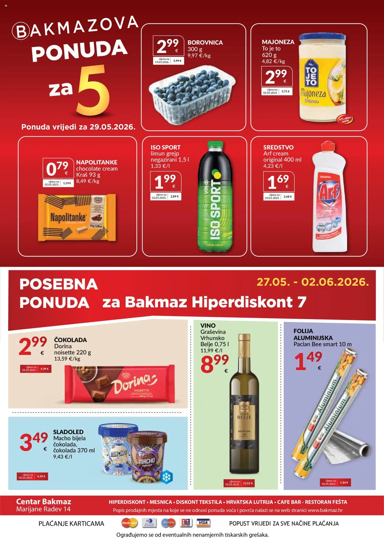 Bakmaz katalog | vrijedi od 27.05.2026 | Stranica: 8 | Proizvodi: Vino, Majoneza, Limun, Borovnica