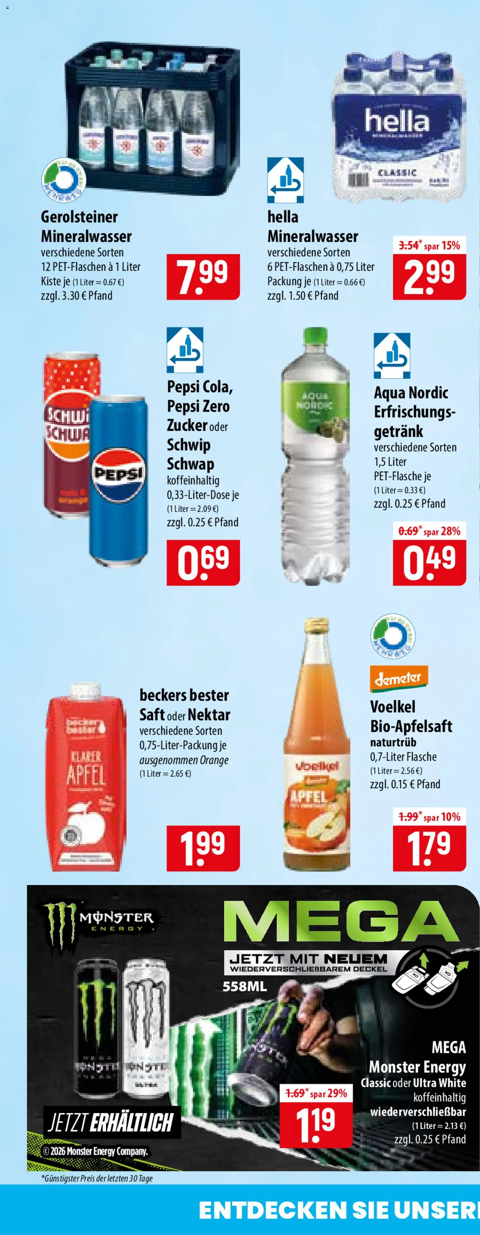 Famila Prospekt – gültig ab 13.07.2026 | Seite: 28 | Produkte: Äpfel, Monster, Zucker, Hella