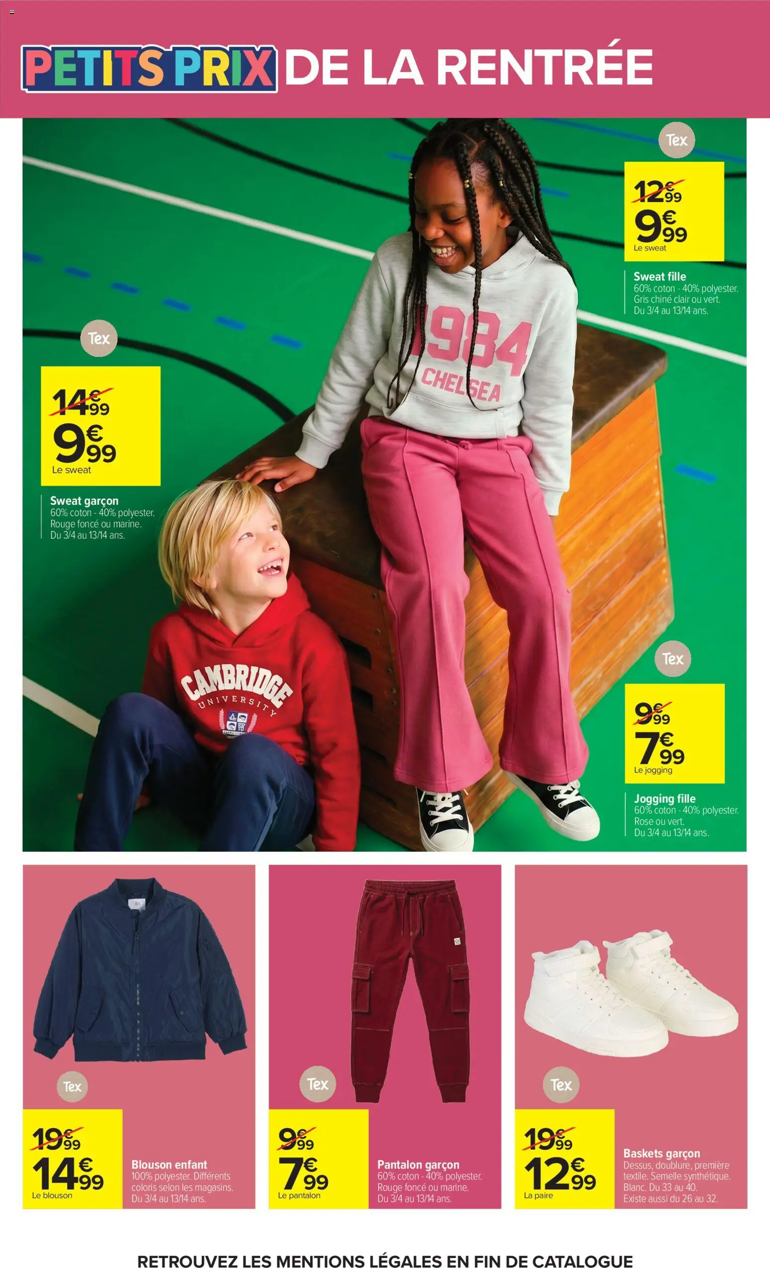 {H1} | Page: 34 | Produits: Coton, Pantalon, Blouson, Baskets