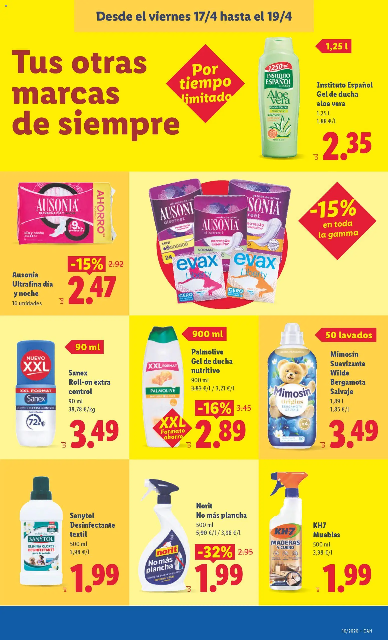 Lidl Canarias │ válido desde el 13.04.2026 | Página: 37 | Productos: Muebles, Suavizante, Plancha, Γλυφιτζούρι