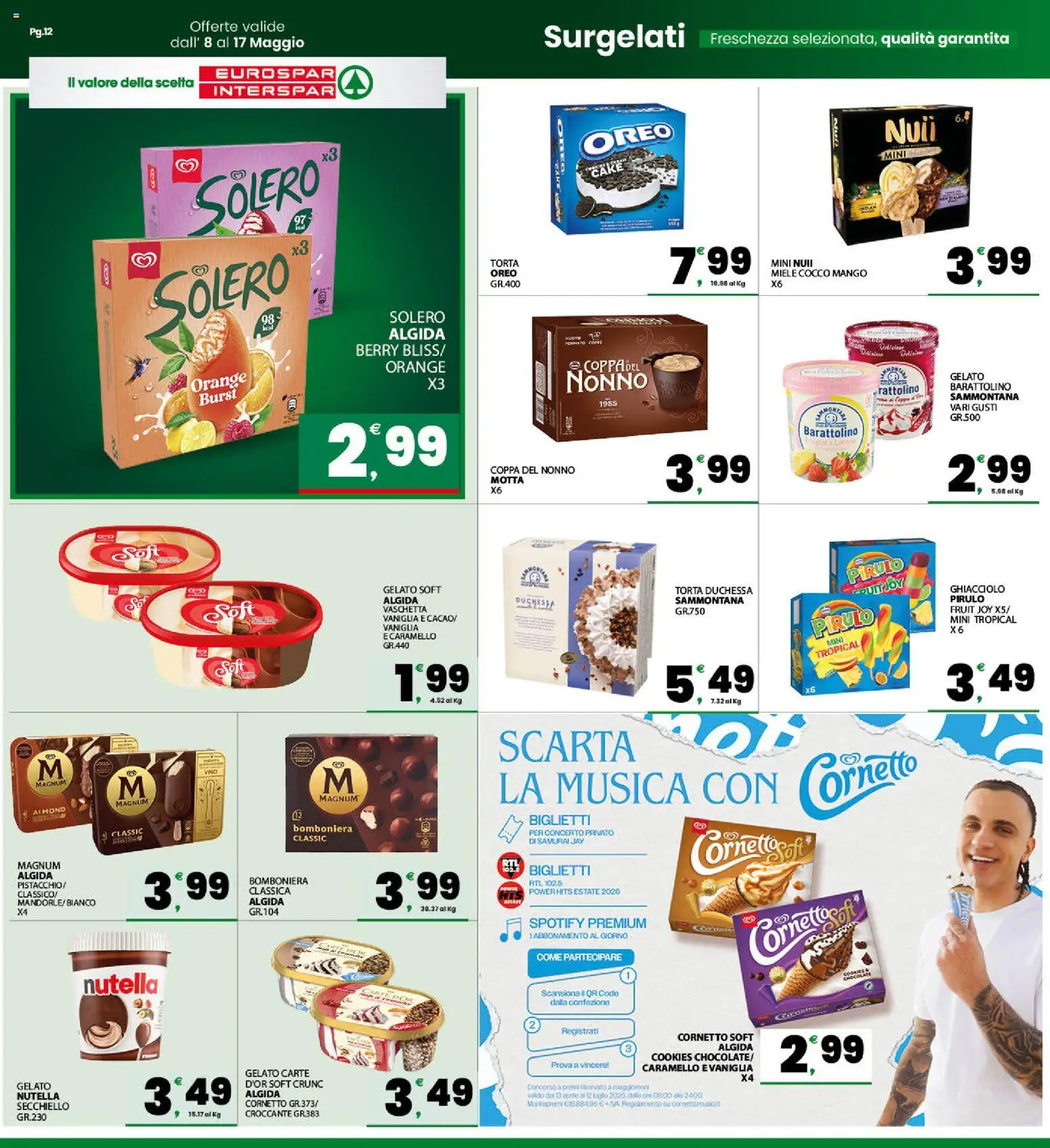 Volantino Eurospar del 08.05.2026 | Pagina: 12 | Prodotti: Mango, Nutella, Cocco, Torta