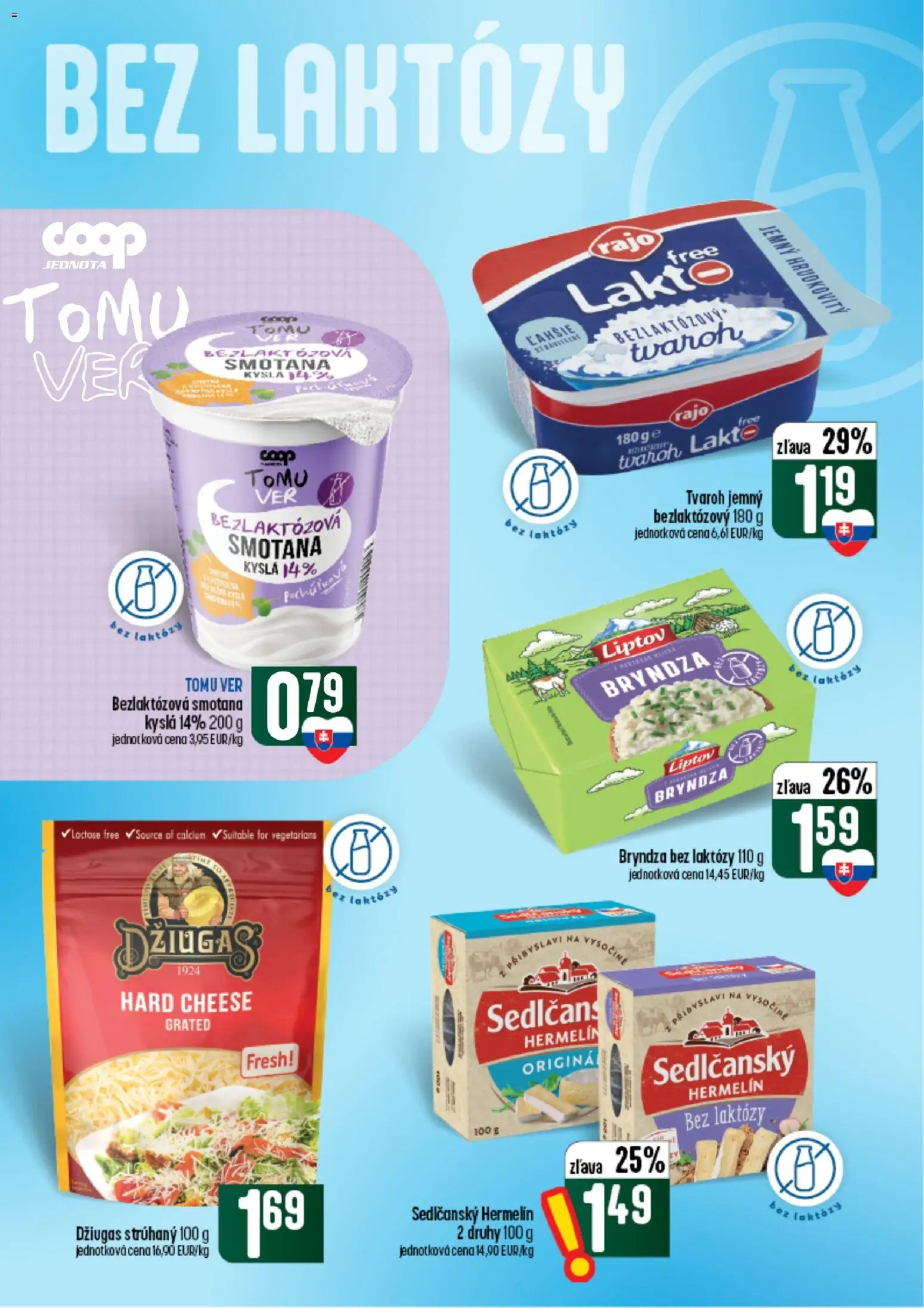 Nové COOP Jednota akcie – leták je platný od 24.09.2026 | Strana: 24 | Produkty: Smotana, Bryndza, Tvaroh, Hermelín