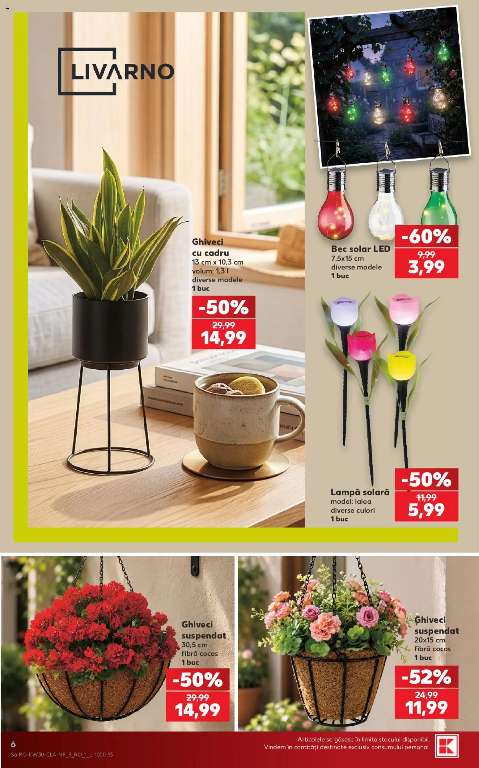 Noul catalog Kaufland – valabil de la 22.07.2026 | Pagină: 6 | Produse: Bec, Babak, Ghiveci, Lampă