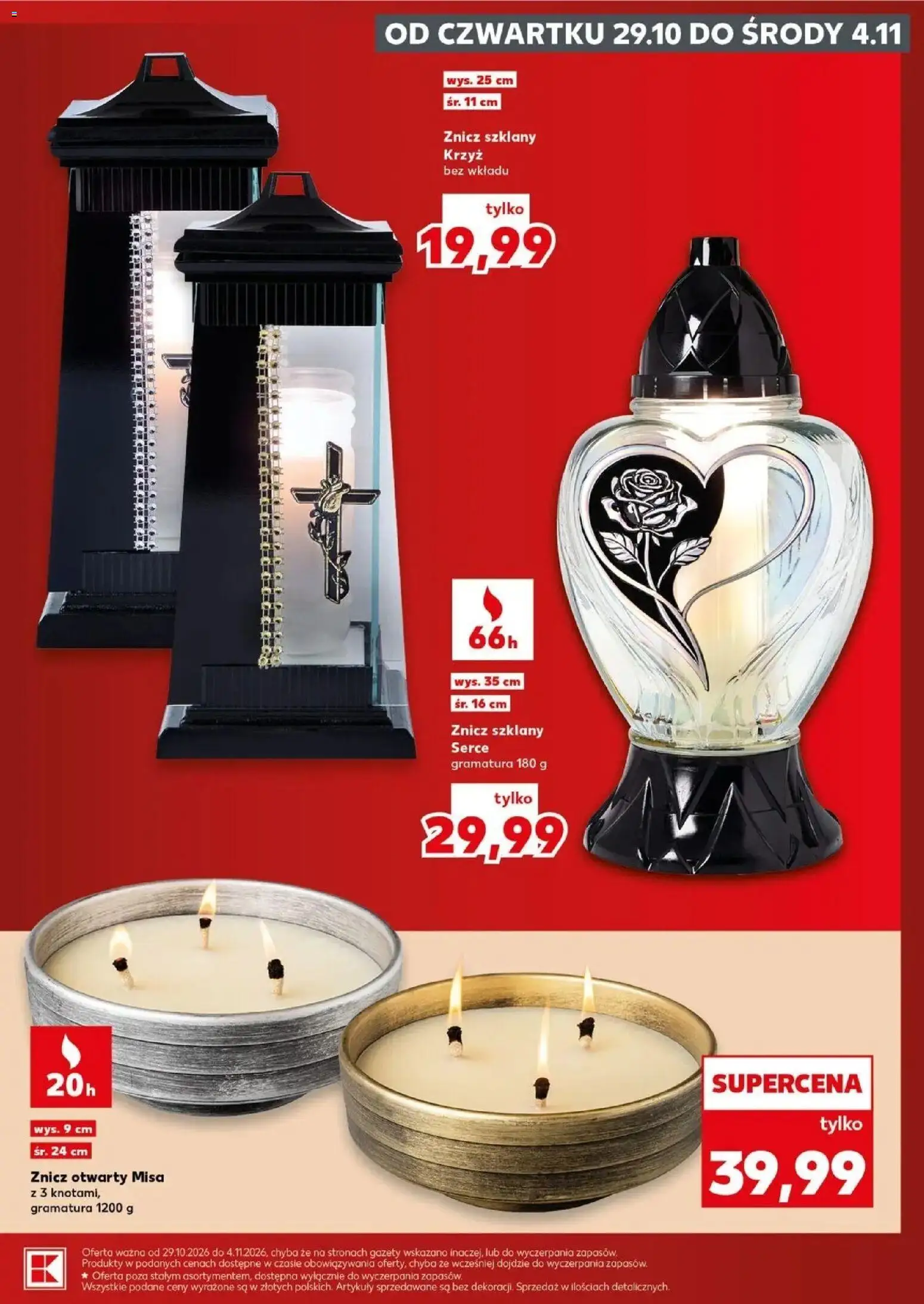 Kaufland Kaufland Katalog Znicze od 29.10.2026 - od jutra PDF | Strona: 9 | Produkty: Gazety