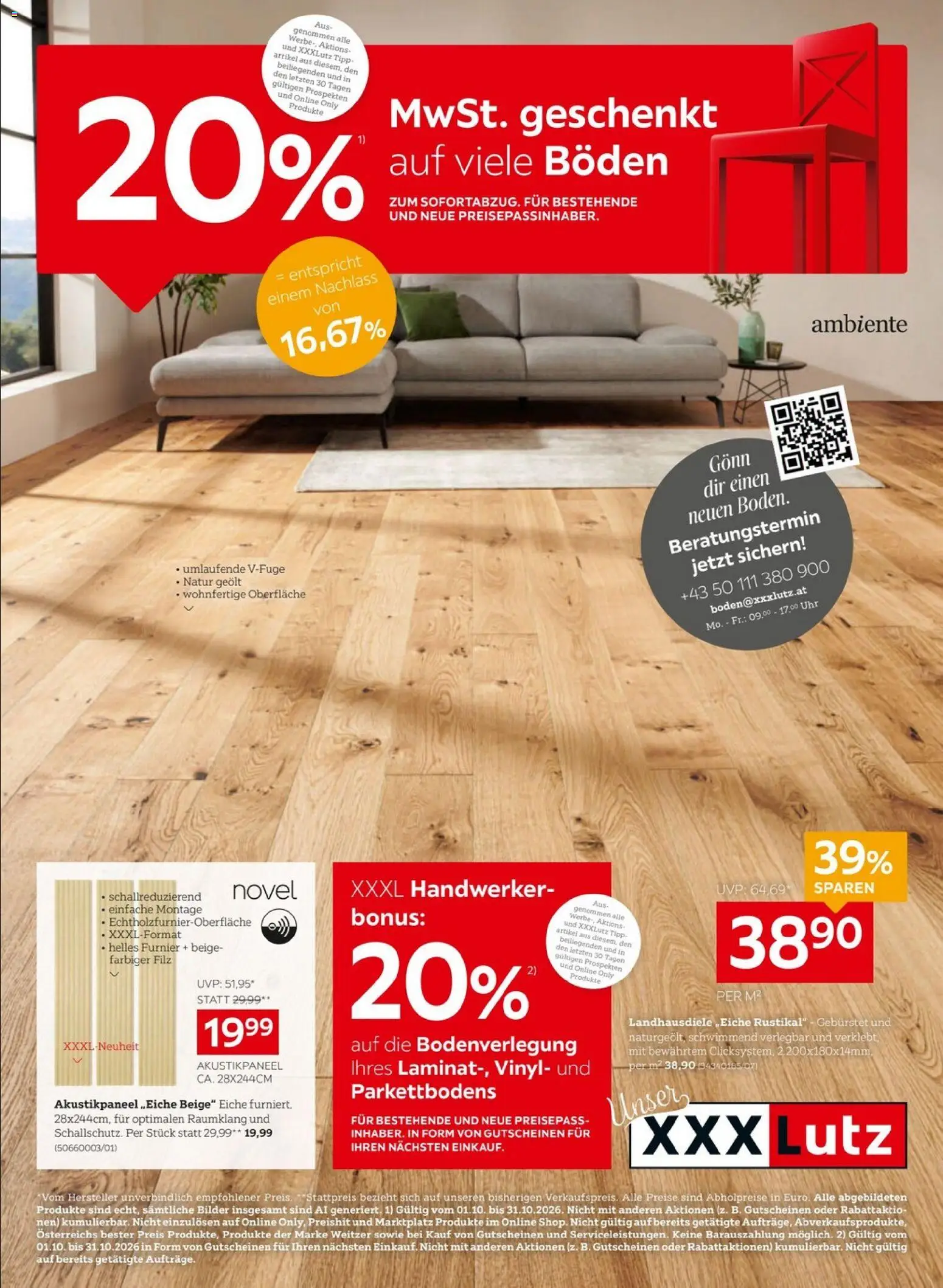 XXXLutz 20% gültig ab 01.10.2026 | Seite: 1 | Produkte: Uhr