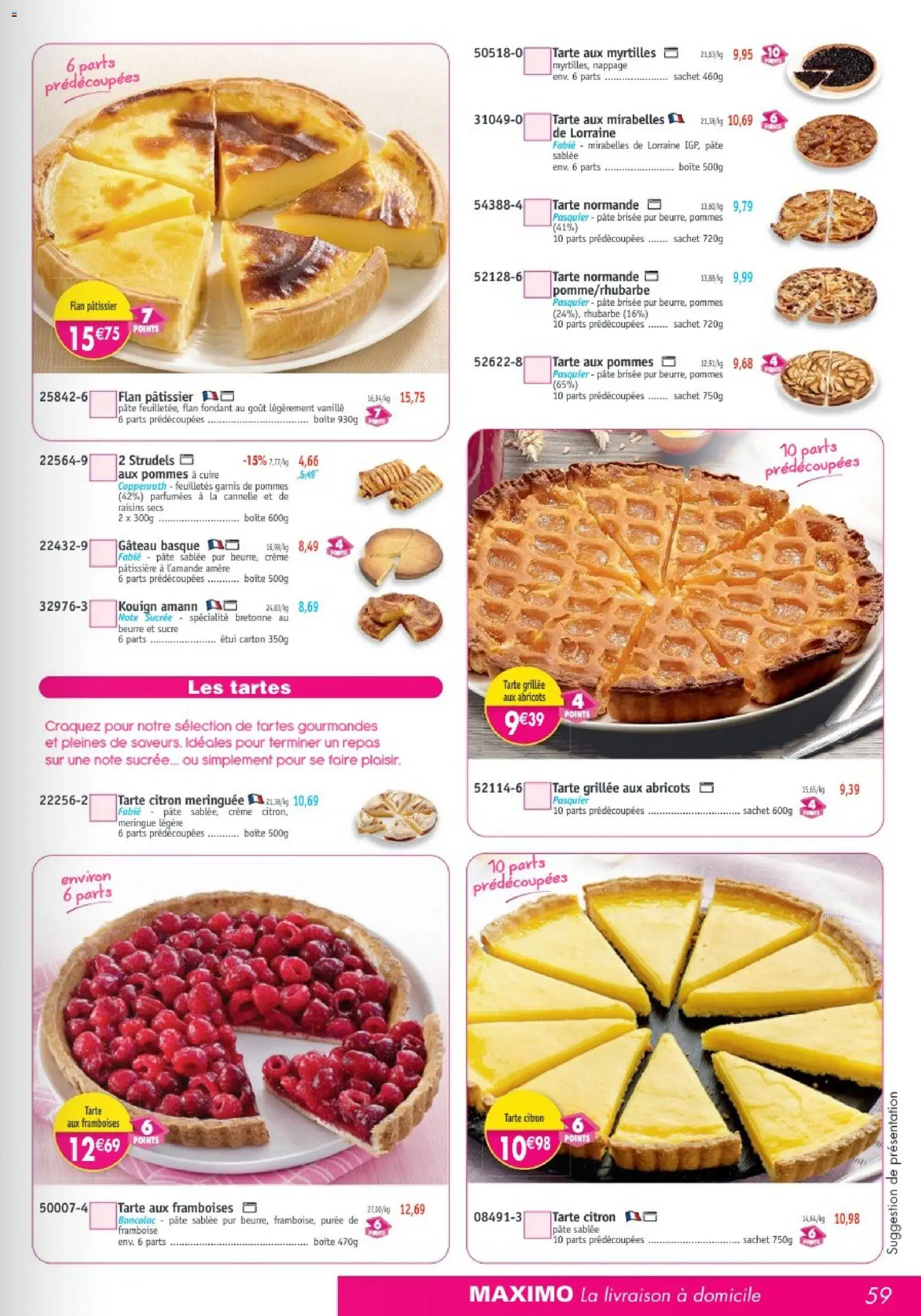 {H1} | Page: 59 | Produits: Framboises, Pâte brisée, Flan patissier, Pâte