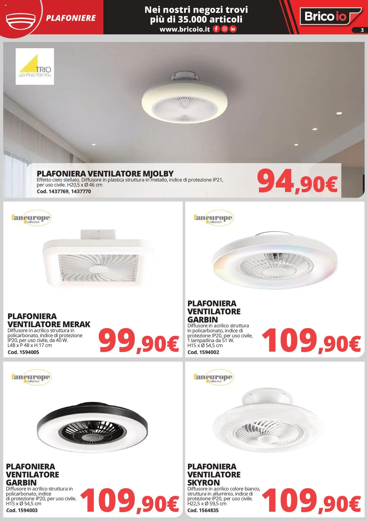 Volantino Brico io del 01/05/2026 | Pagina: 3 | Prodotti: Ventilatore