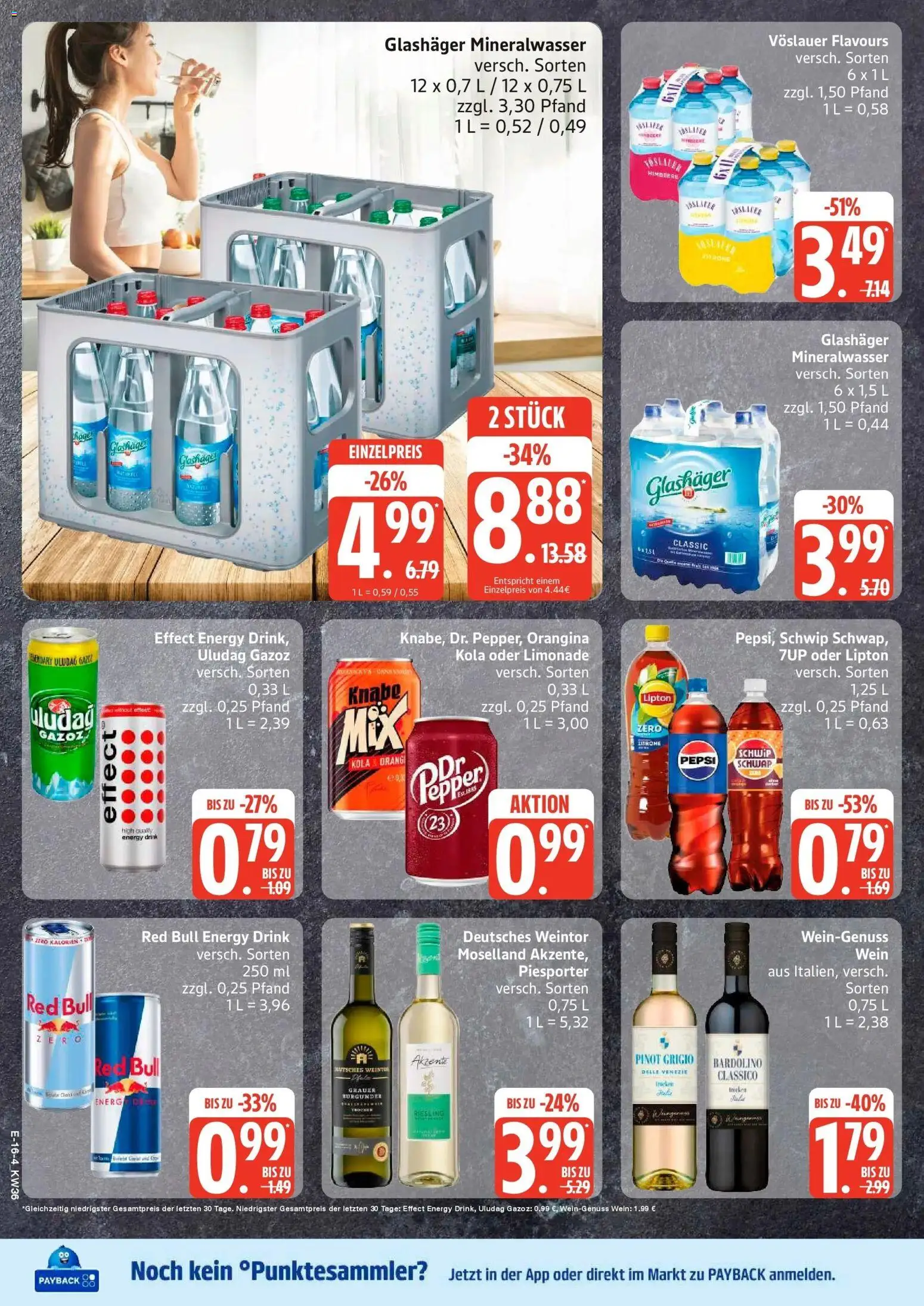 Edeka Prospekt Stralsund (ab 31.08.2026) » Angebote Online | Seite: 21 | Produkte: Energy, Limonade, Zitrone, Wein