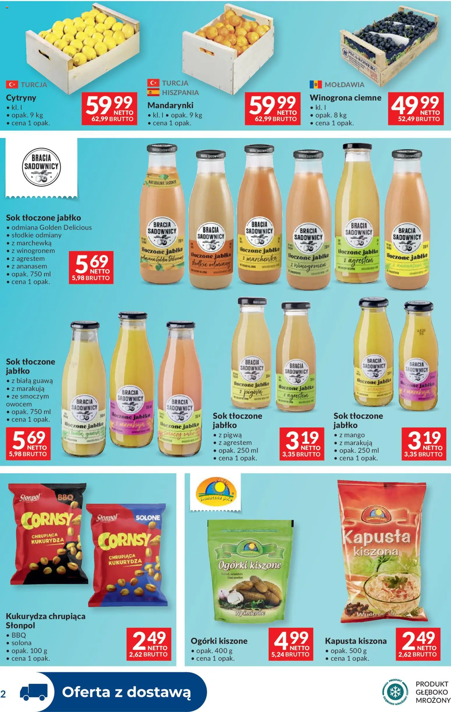 Makro gazetka - Dystrybucja do sklepów od 27.10.2026 | Strona: 2 | Produkty: Mango, Winogrona, Kapusta kiszona, Sok
