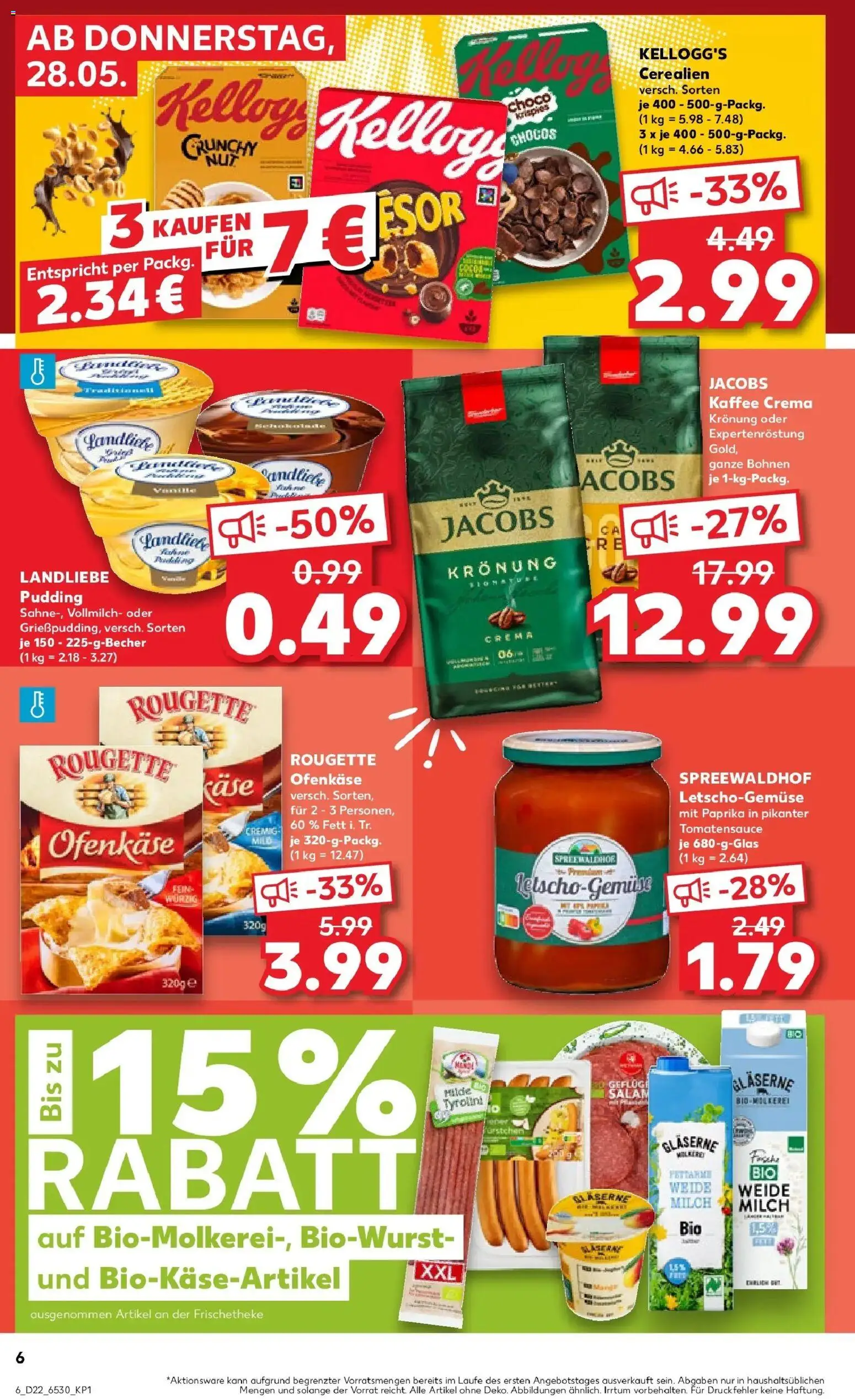 Kaufland Prospekt Spremberg – gültig ab 26.05.2026 | Seite: 11 | Produkte: Milch, Rougette ofenkase, Pudding, Paprika