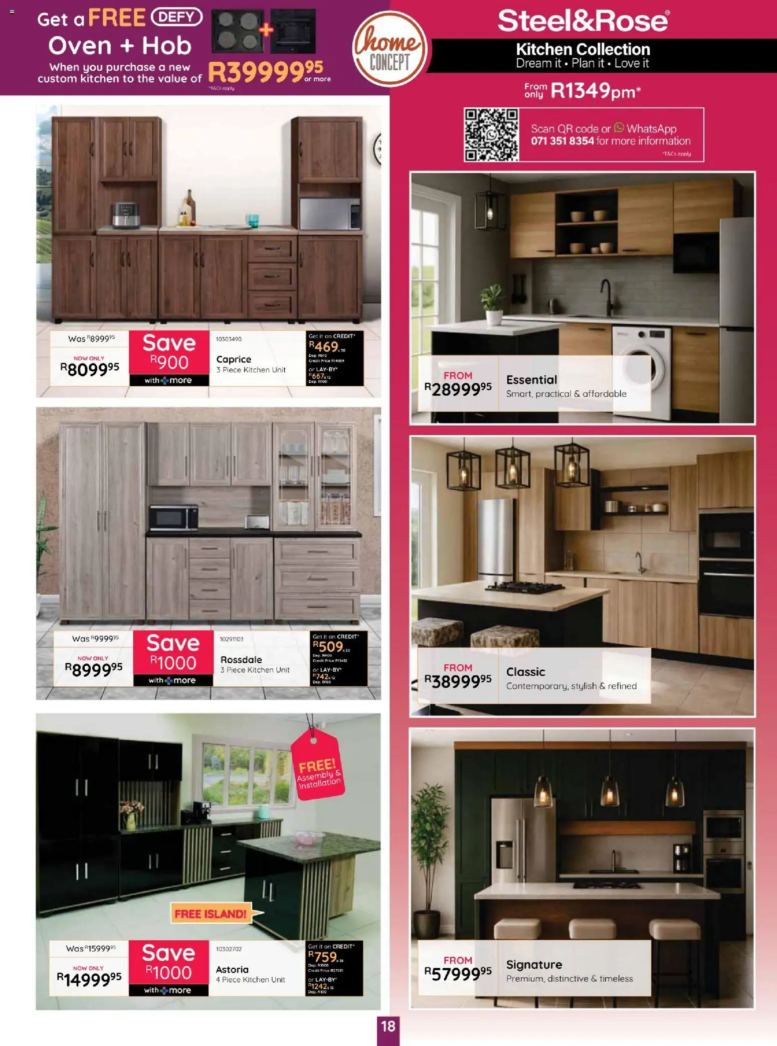 New Bradlows catalogue – valid from 17/09/2026 | Page: 18 | Products: Oven, Hob, Kitchen unit