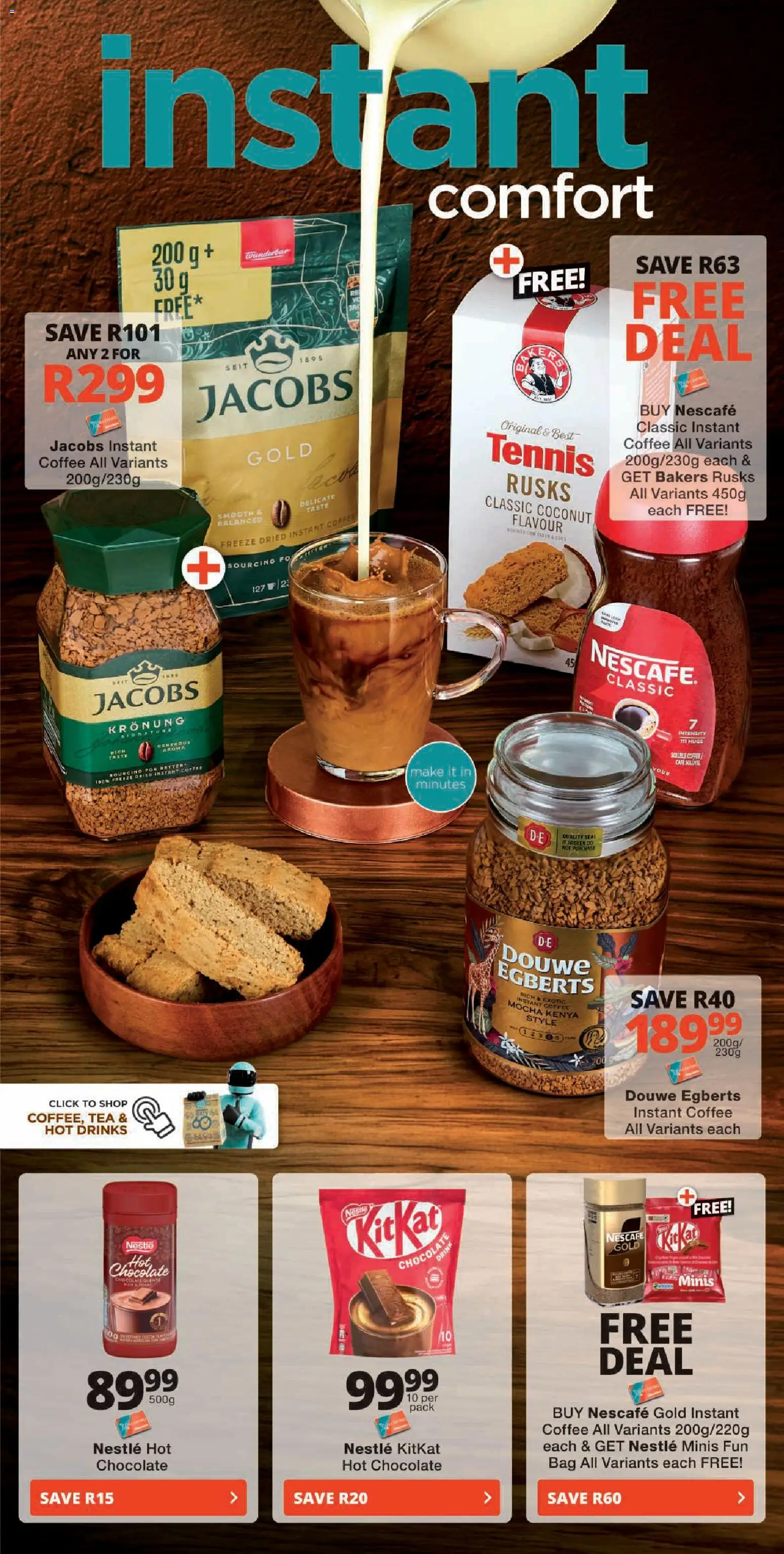 New Checkers catalogue – valid from 20/07/2026 | Page: 4 | Products: Bag, Coffee, Rusks, Estuche organizador de viaje