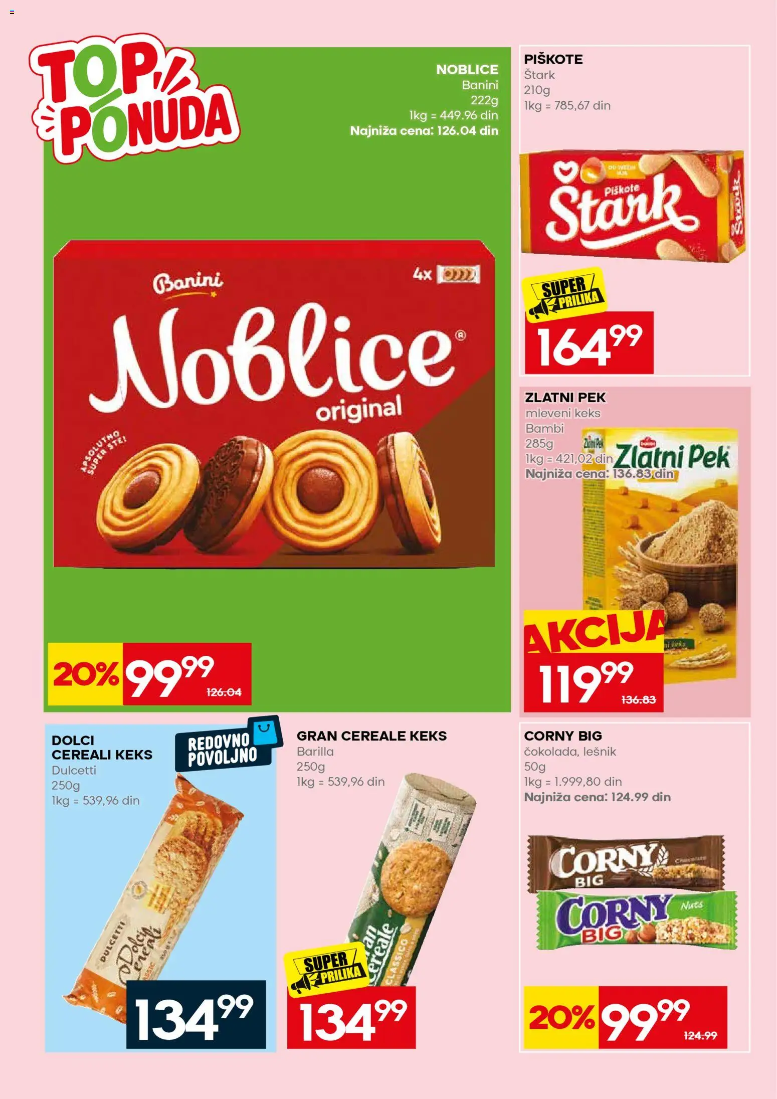 Mercator katalog - važi od 31.08.2026 | Strana: 40 | Proizvode: Mleveni keks, Lešnik, Barilla, Noblice