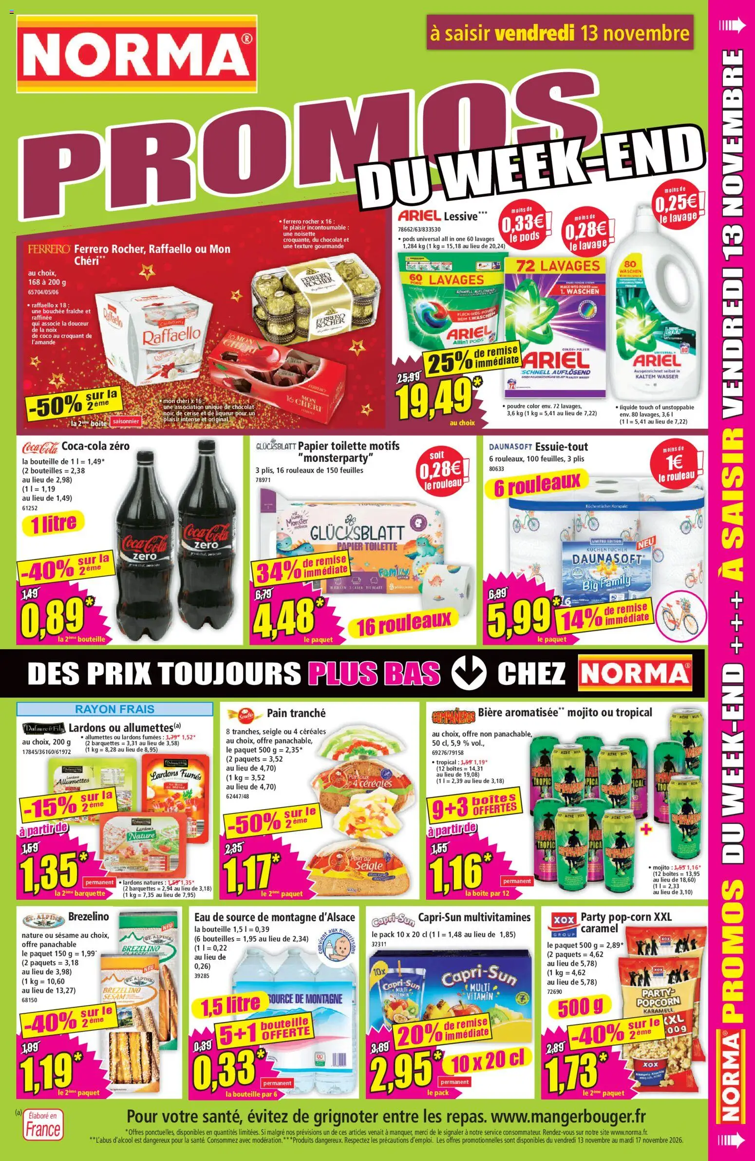 {H1} | Page: 11 | Produits: Coca, Raffaello, Eau de source, Sésame