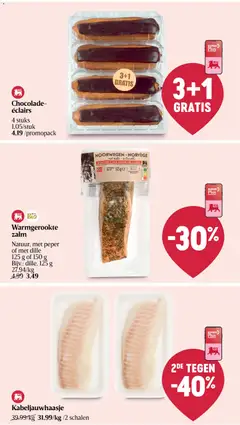 Warmgerookte zalm, Natuur, met peper of met dille, 125 g of 150 g, Bijv.: dille, 125 g - Voorbeeld van een folder van Delhaize, geldig van 11.06.2026 | Pagina: 18 | Producten: Zalm, Peper, Chocolade