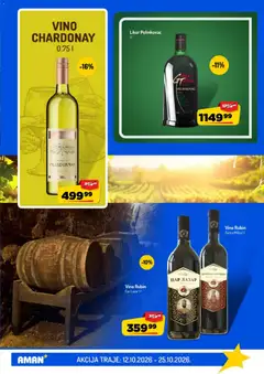 VINO CHARDONNAY, VINO CHARDONNAY 0.75 l - pregled Aman kataloga - važi od 12.10.2026 | Strana: 27 | Proizvode: Liker, Chardonnay, Vino