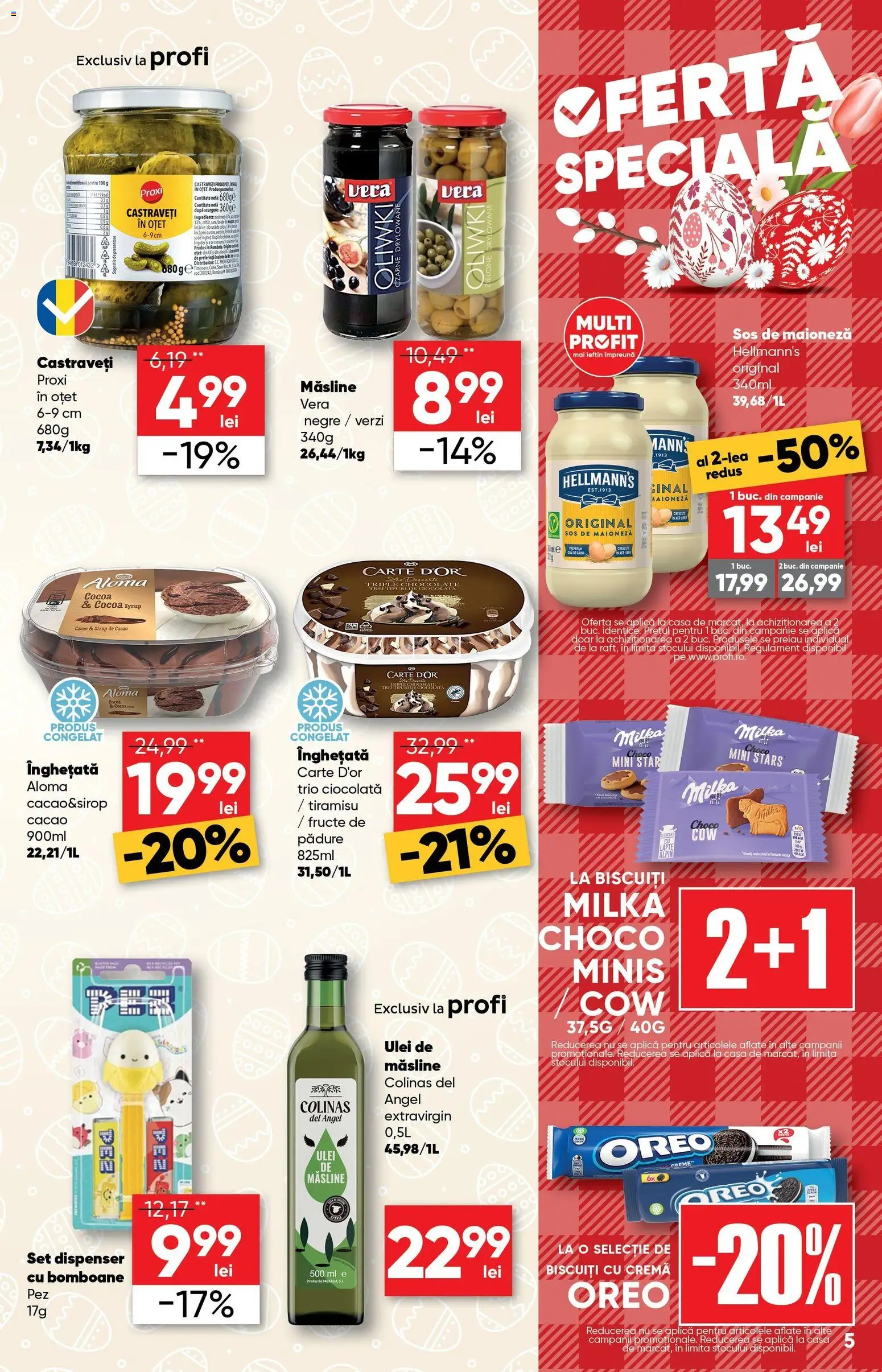 Noul catalog Profi – valabil de la 01.04.2026 | Pagină: 5 | Produse: Oțet, Sirop, Înghețată, Fructe