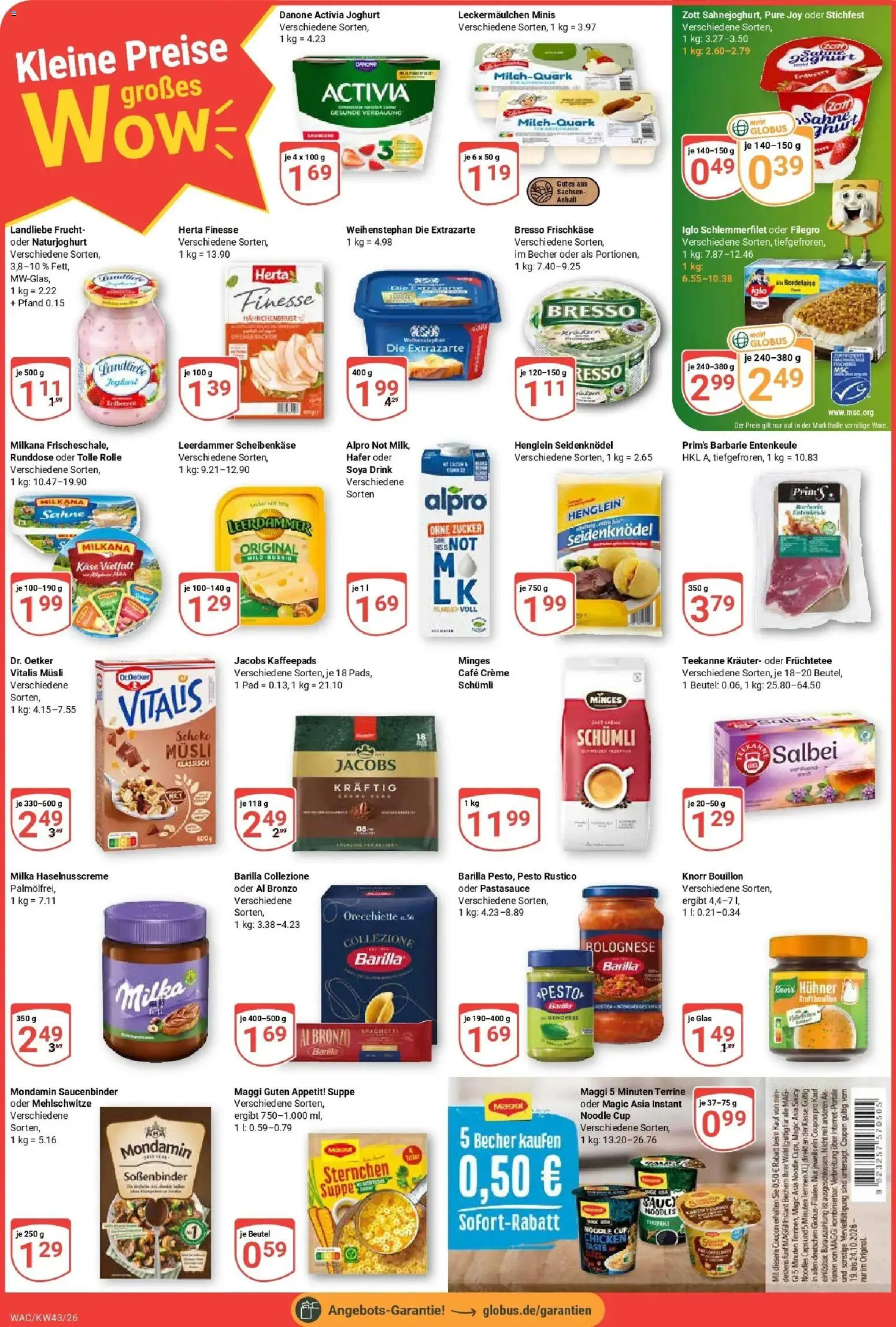 Globus Prospekt Markkleeberg (ab 19.10.2026) » Angebote online | Seite: 2 | Produkte: Barilla, Zucker, Erdbeeren, Herta finesse