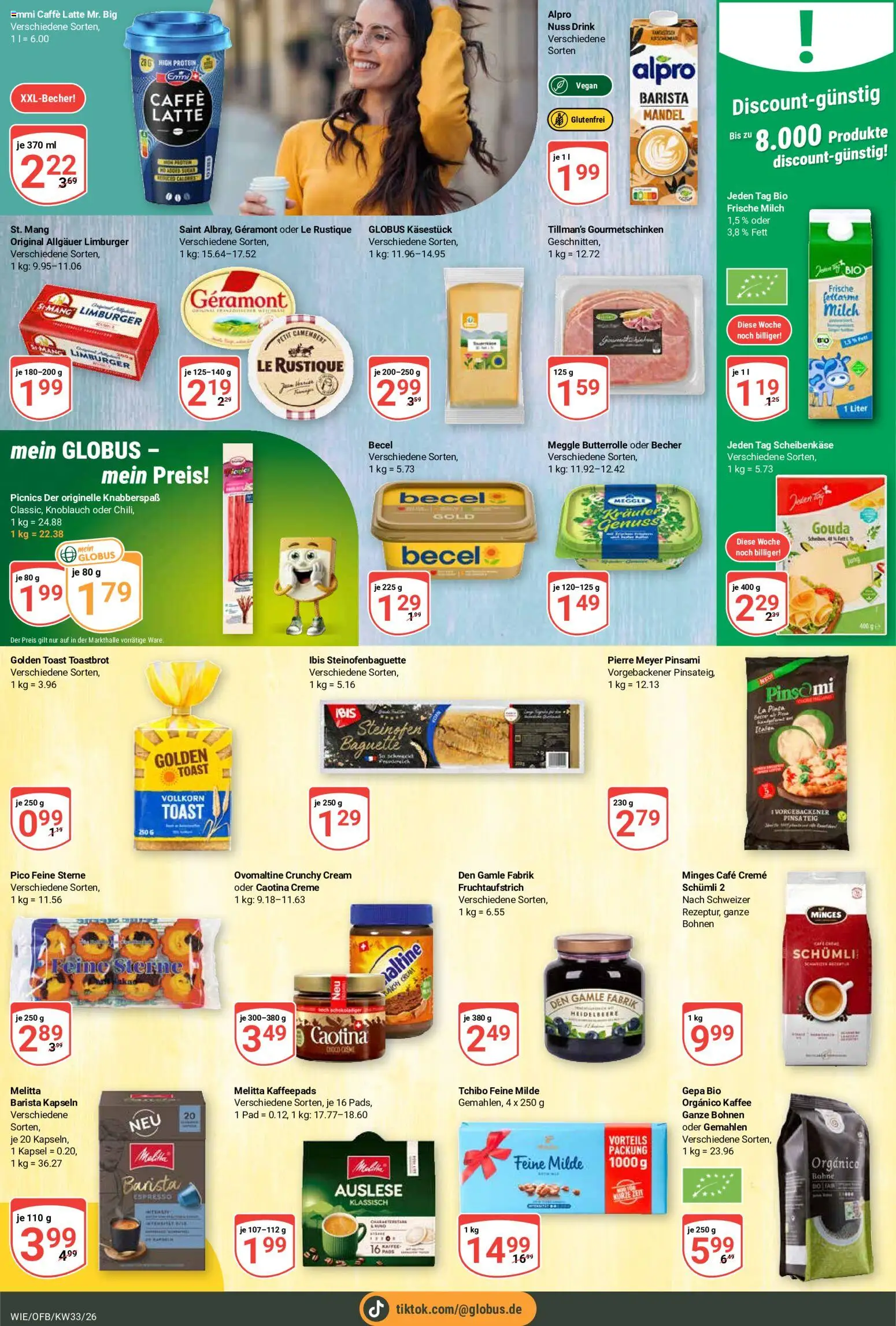 Globus Prospekt Waghäusel-Wiesental – gültig ab 10.08.2026 | Seite: 12 | Produkte: Ovomaltine, Kaffee, Becel, Toastbrot