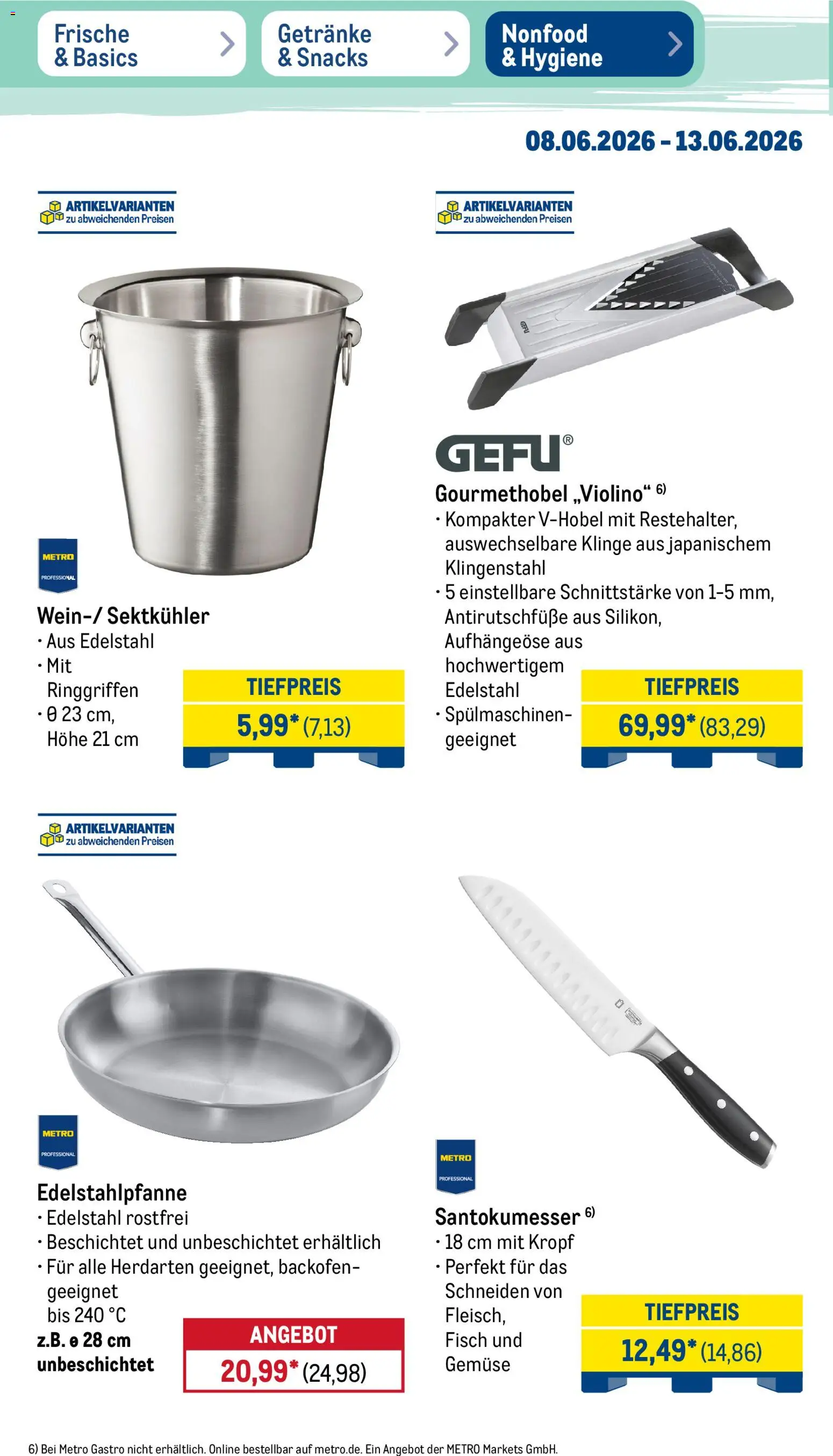 Metro Prospekt – gültig ab 08.06.2026 | Seite: 40 | Produkte: Fisch, Gemüse, Backofen