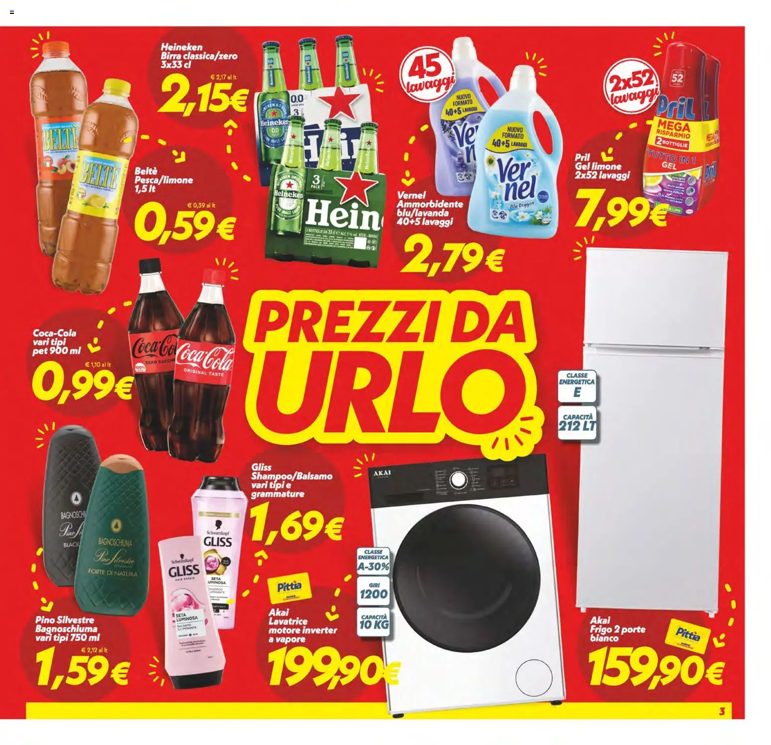Volantino SuperConveniente del 08.05.2026 | Pagina: 3 | Prodotti: Balsamo, Birra, Lavatrice, Coca Cola