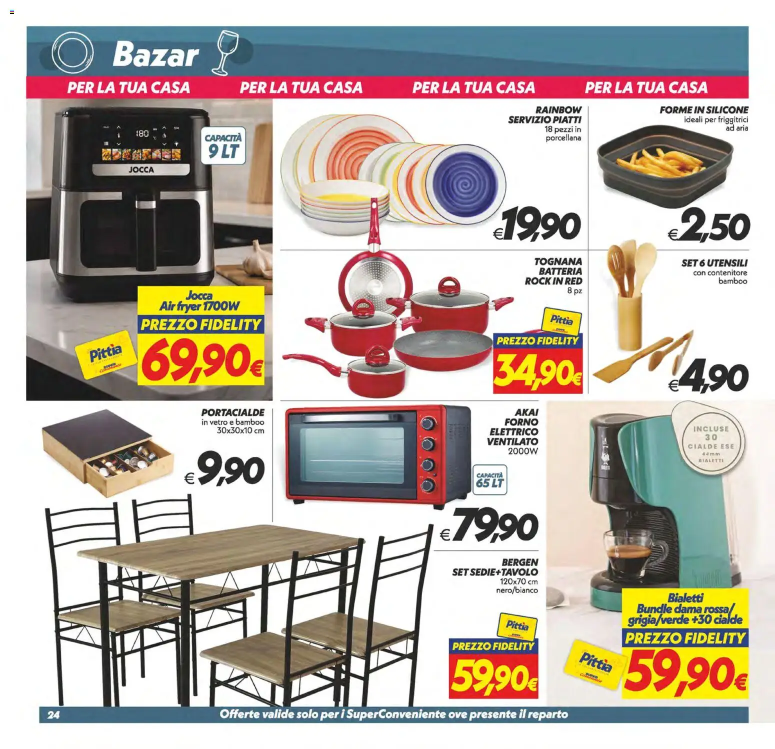 Volantino SuperConveniente del 02/10/2026 | Pagina: 24 | Prodotti: Piatti, Contenitore, Forno, Cialde