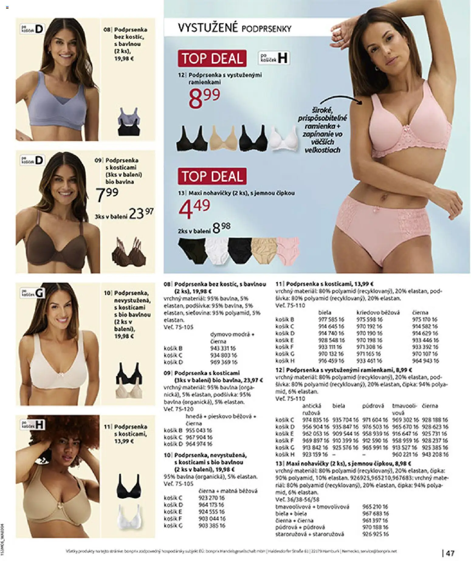 Nové Bonprix akcie – leták je platný od 15.06.2026 | Strana: 49 | Produkty: Nohavičky, Podprsenka, Soľ
