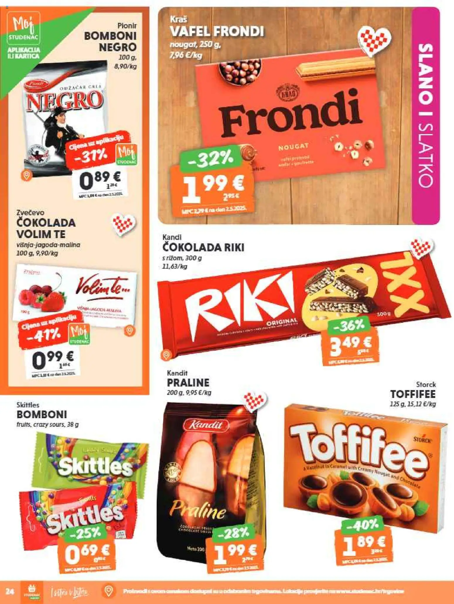 Studenac katalog | vrijedi od 13.05.2026 | Stranica: 24 | Proizvodi: Praline, Čokolada, Bomboni