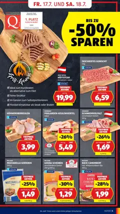 Hofer AT akciós újság - amely érvényes a következő dátumtól: 2026.07.17. | Oldal: 9 | Termékek: Mozzarella, Gouda, Camembert