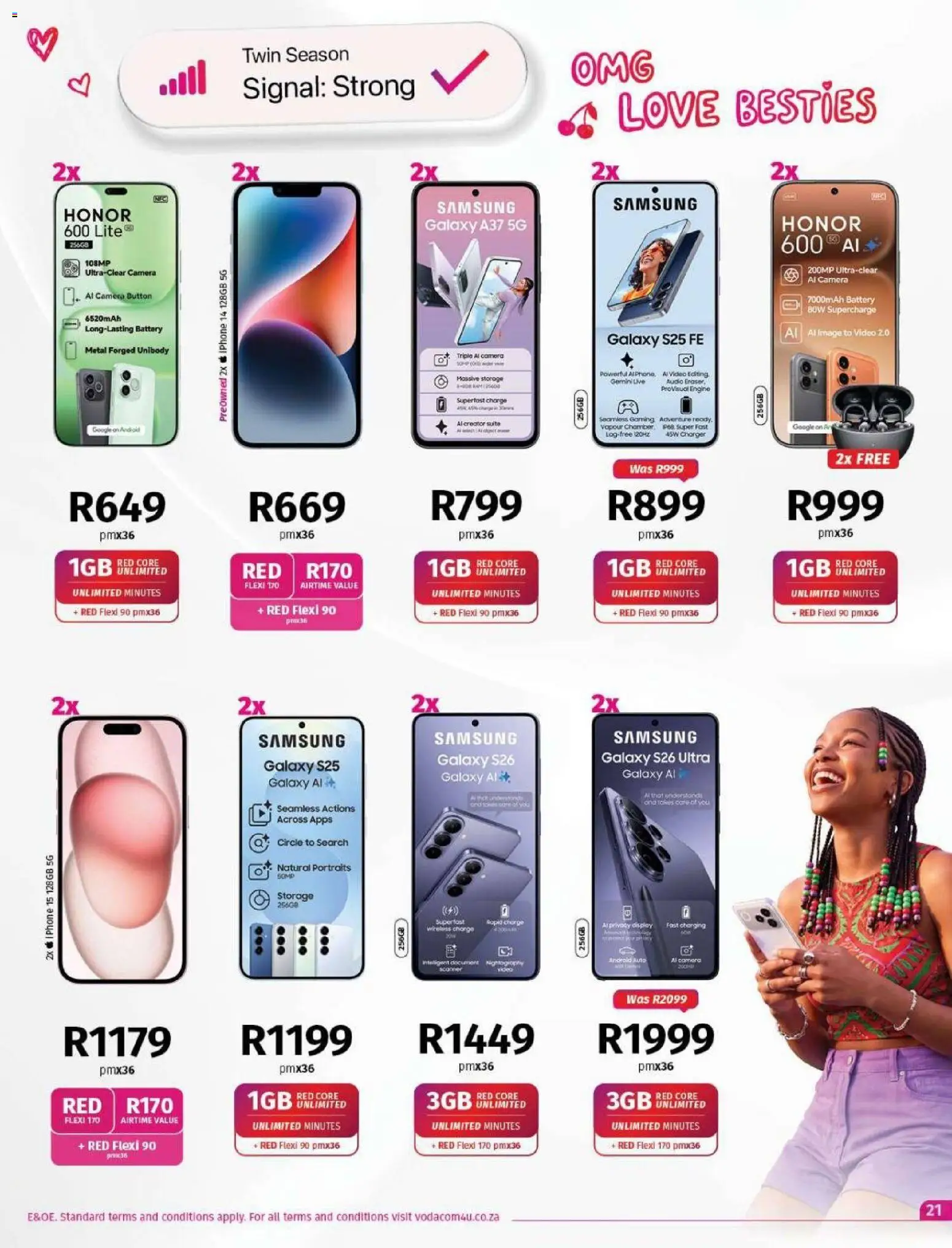 New Vodacom catalogue – valid from 01/10/2026 | Page: 21 | Products: Phone, Camera, Battery, Charger