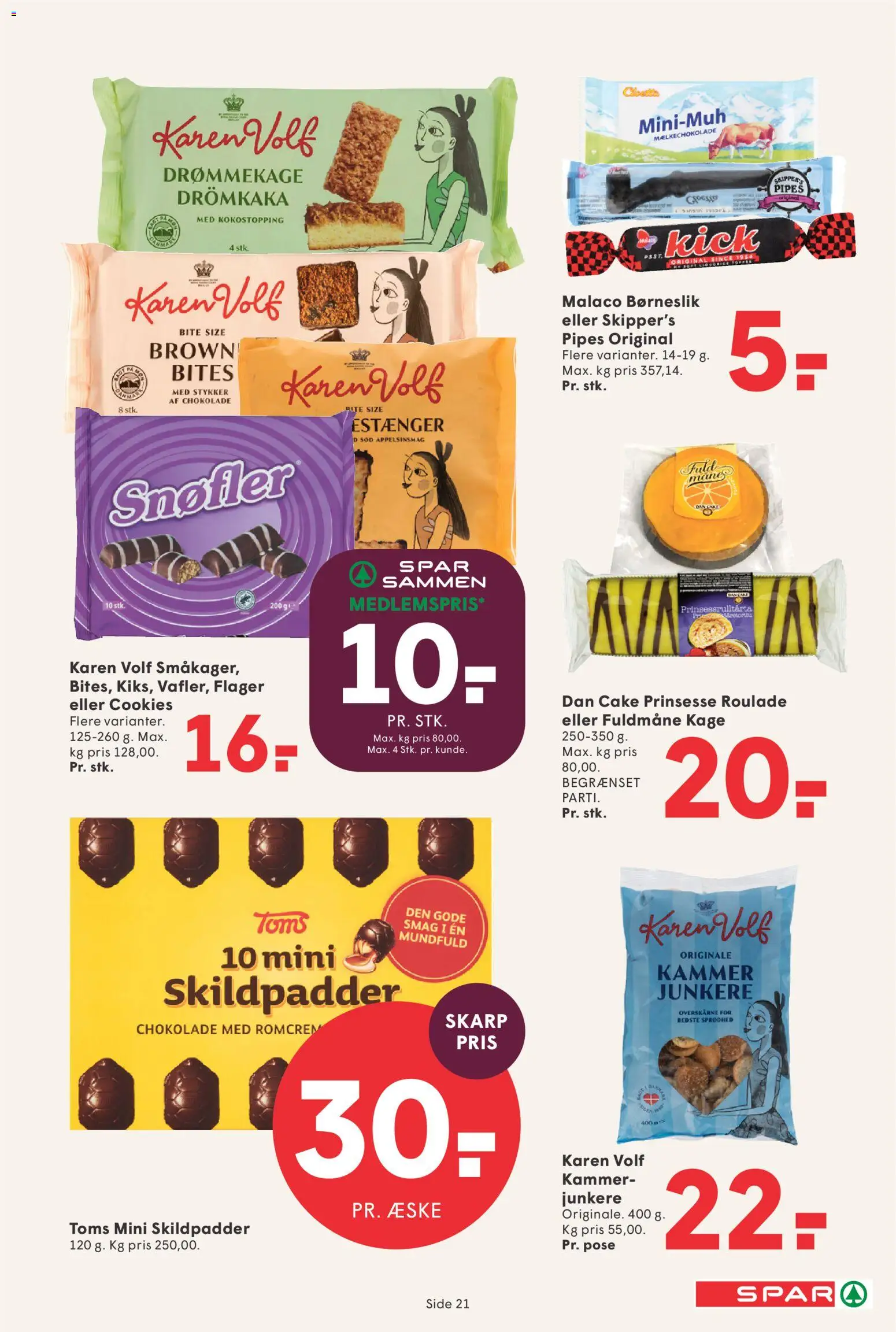 Spar tilbudsavis – gyldig fra 28/08/2026 | Side: 23 | Produkter: Chokolade, Cookies, Roulade, Flager