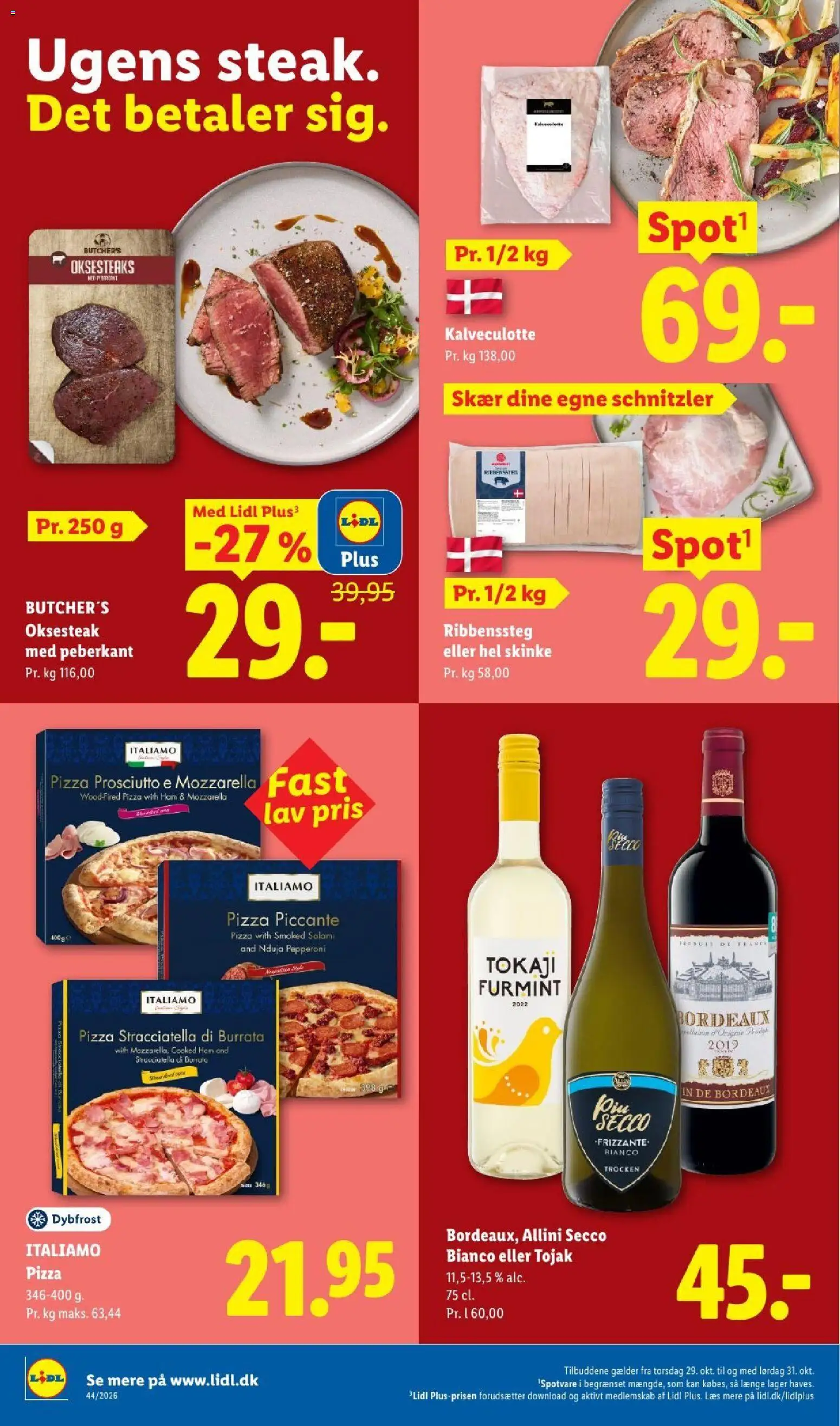 Lidl tilbudsavis – gyldig fra 25/10/2026 | Side: 33 | Produkter: Skinke, Pizza, Schnitzler, Burrata