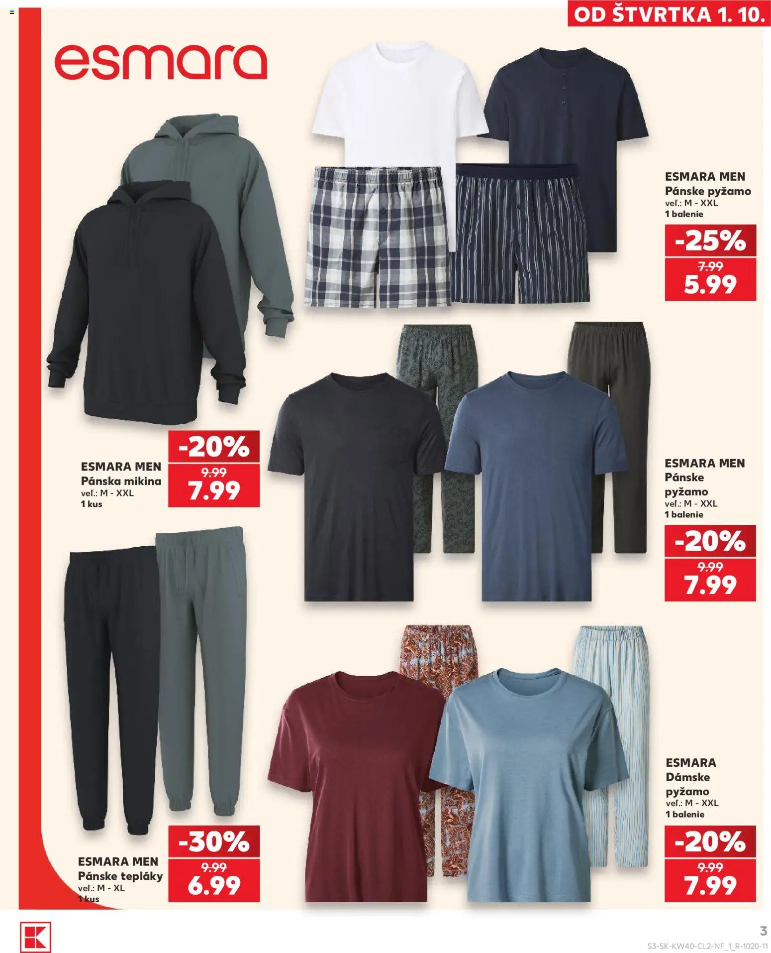 Kaufland SK akciós ujság - amely érvényes a következő dátumtól: 2026.10.01. | Oldal: 3 | Termékek: Esmara