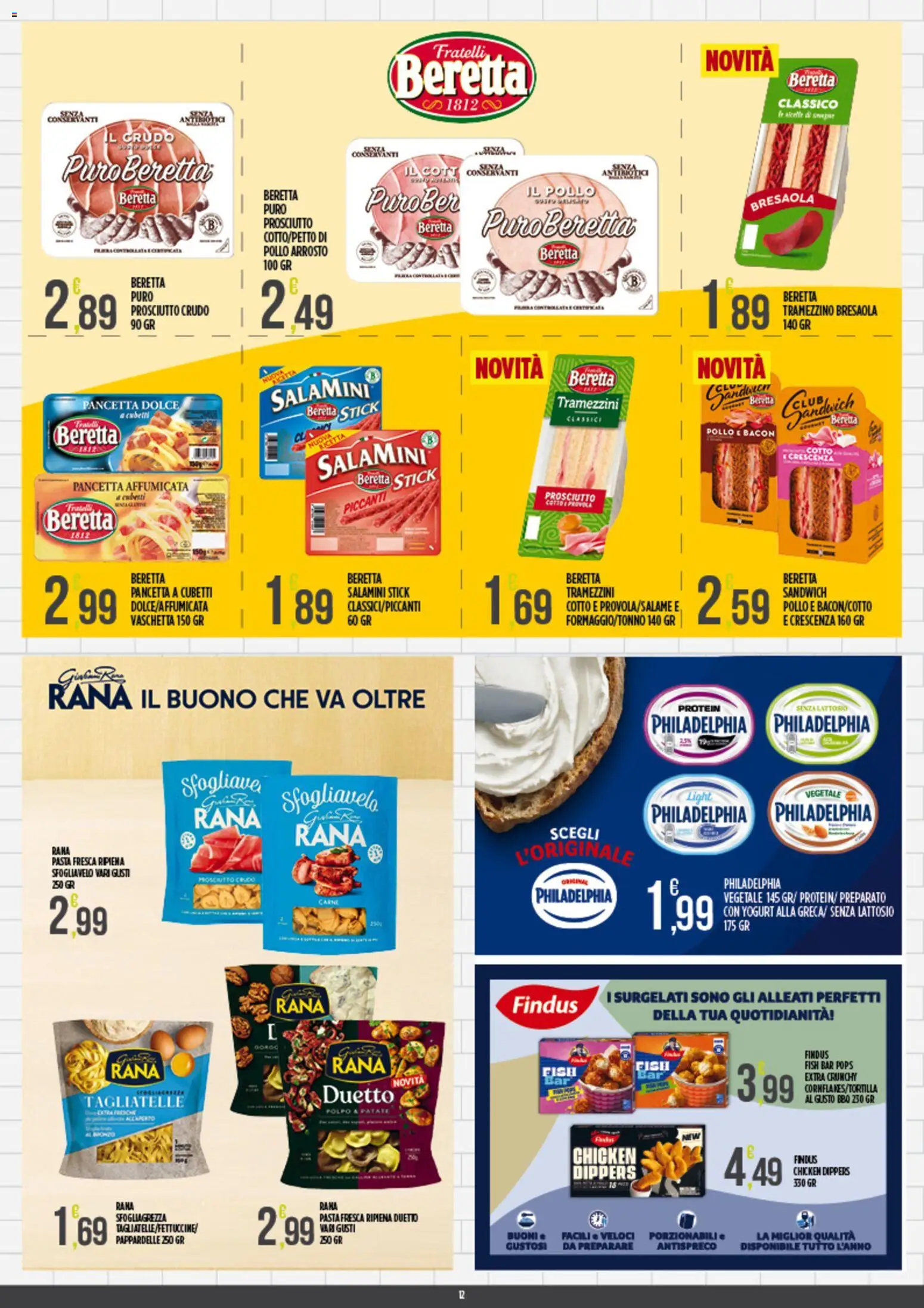 Volantino Euroesse del 24/08/2026 | Pagina: 12 | Prodotti: Tagliatelle, Patate, Pasta, Tramezzino