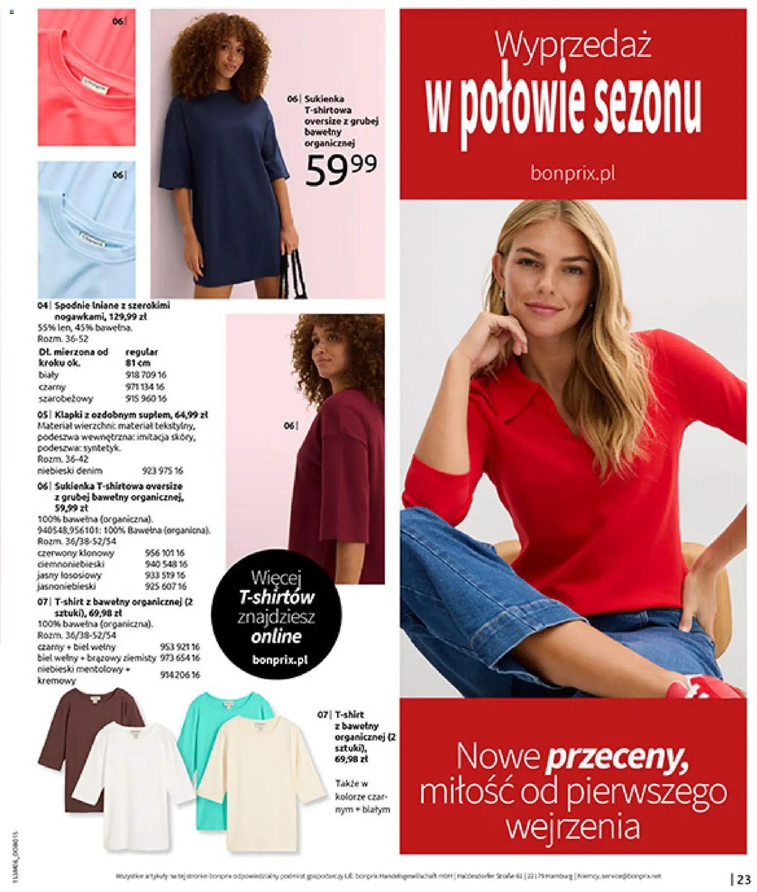 BonPrix Katalog od 15.06.2026 | Strona: 25 | Produkty: Spodnie, Klapki, Sukienka, Róż