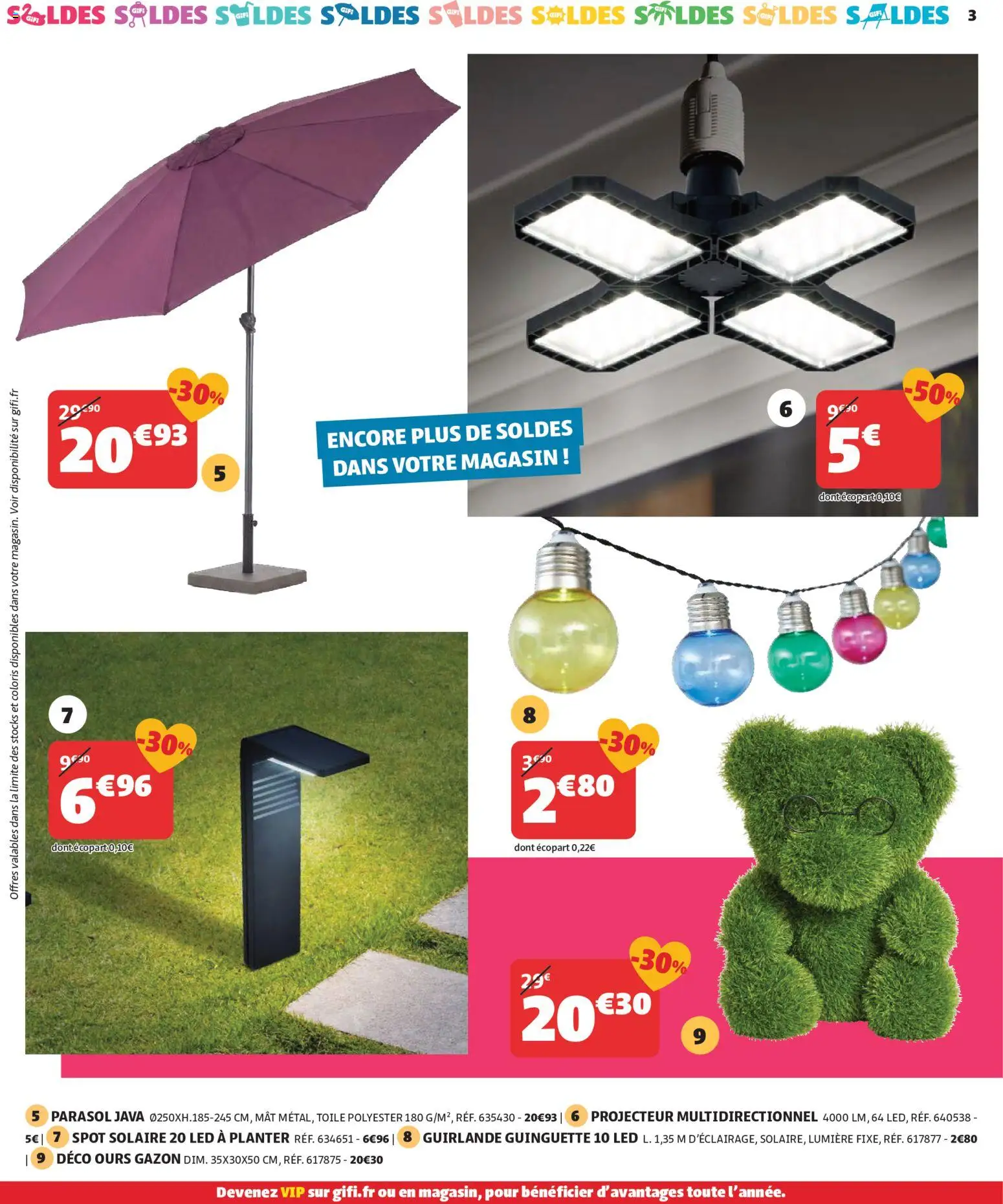 {H1} | Page: 3 | Produits: Gazon, Projecteur, Parasol