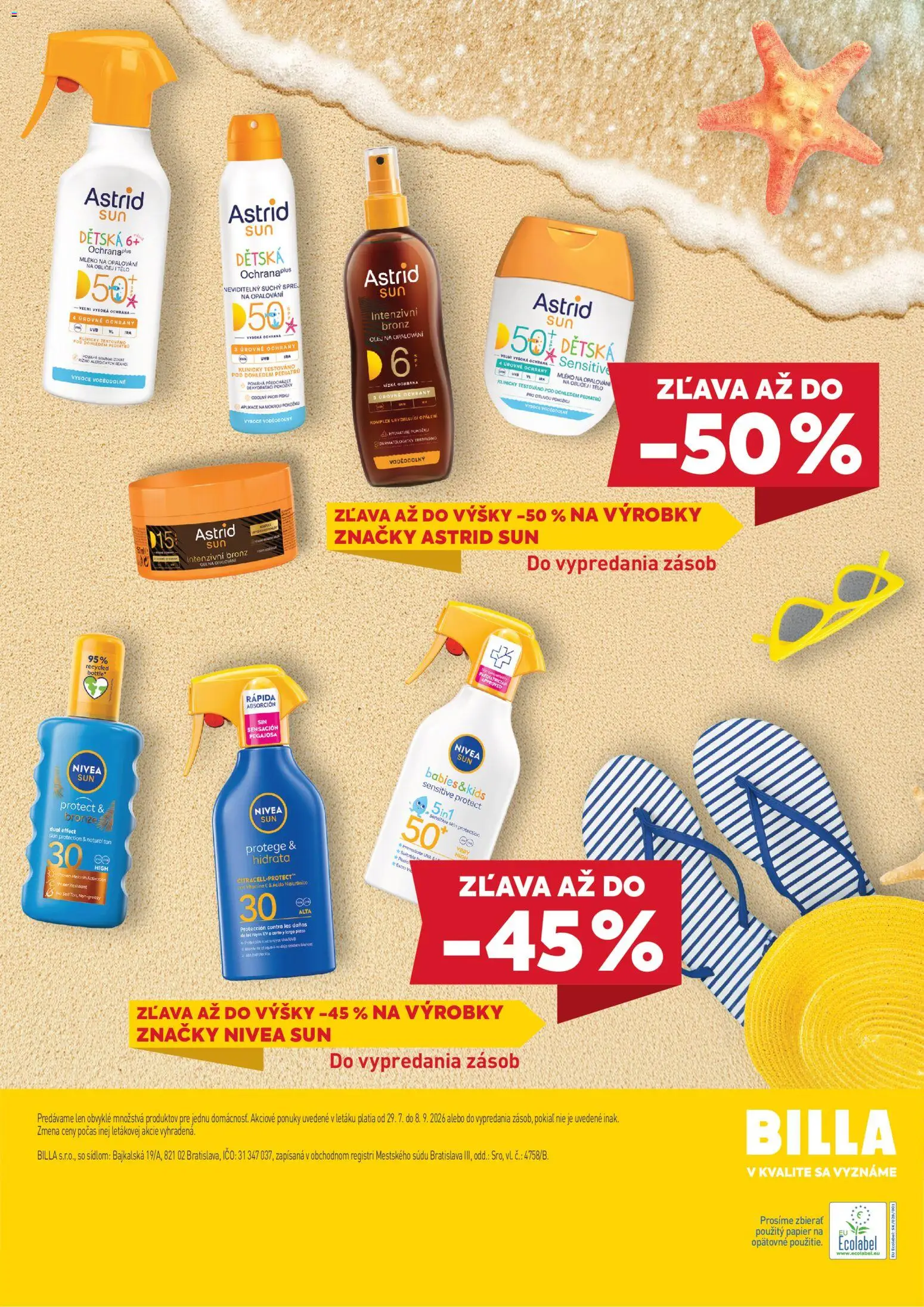 Nové Billa akcie – leták je platný od 29.07.2026 | Strana: 11 | Produkty: Olej, Nivea
