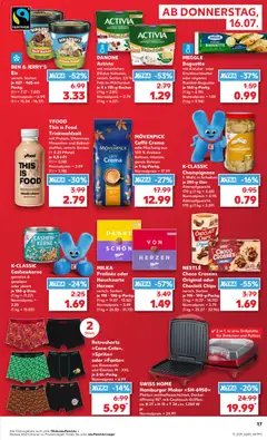 Náhled letáku Kaufland Německo leták od 16.07.2026 | Strana: 17 | Produkty: Hamburger, Milka, Fanta, Crema