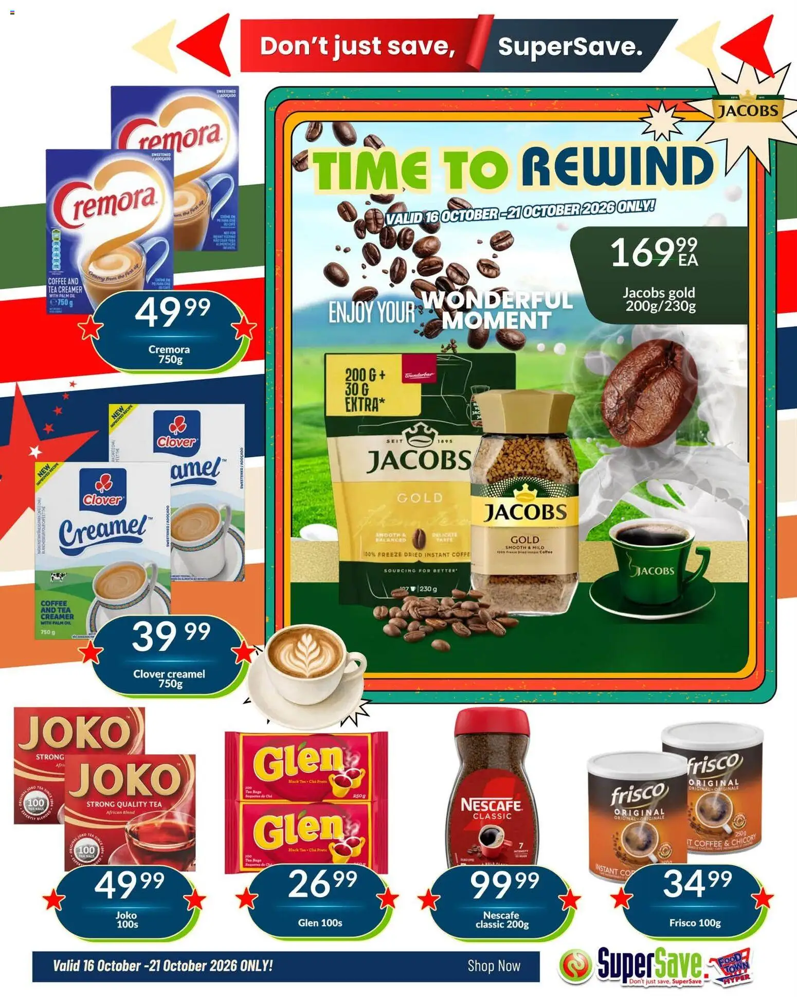New Super Save catalogue – valid from 15/10/2026 | Page: 6 | Products: Frisco, Creamer, Coffee, Tea