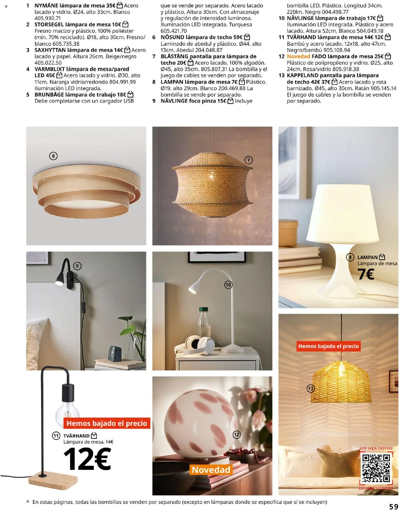Catálogo IKEA Accesorios y decoración │ válido desde el 01/02/2026 | Página: 59 | Productos: Iluminación, Almacenaje, Lámparas, Lámpara