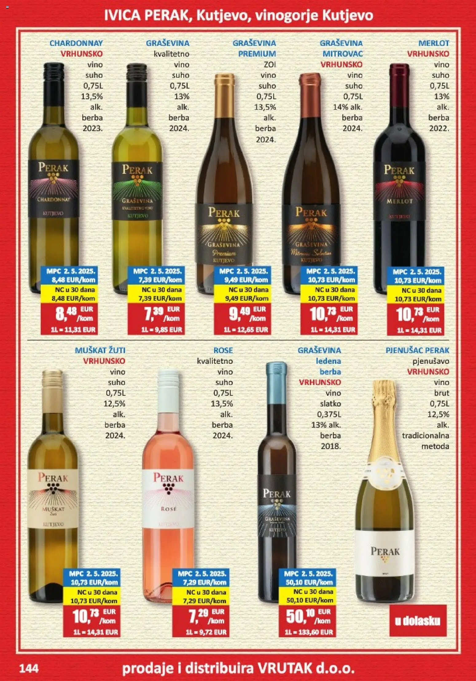 Vrutak katalog | vrijedi od 01.11.2025 | Stranica: 144 | Proizvodi: Vino, Pjenušavo vino