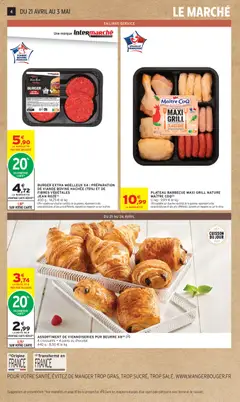Intermarché - Prévisualisation de PLATEAU BARBECUE MAXI GRILL NATURE MAÎTRE COQ, 1,1 kg - 9,99 € le kg. Offre valable sur d'autres variétés de la gamme, répondant à des caractéristiques et des prix différents, signalés en magasin ou sur le drive. valide à partir de 21.04.2026 | Page: 4