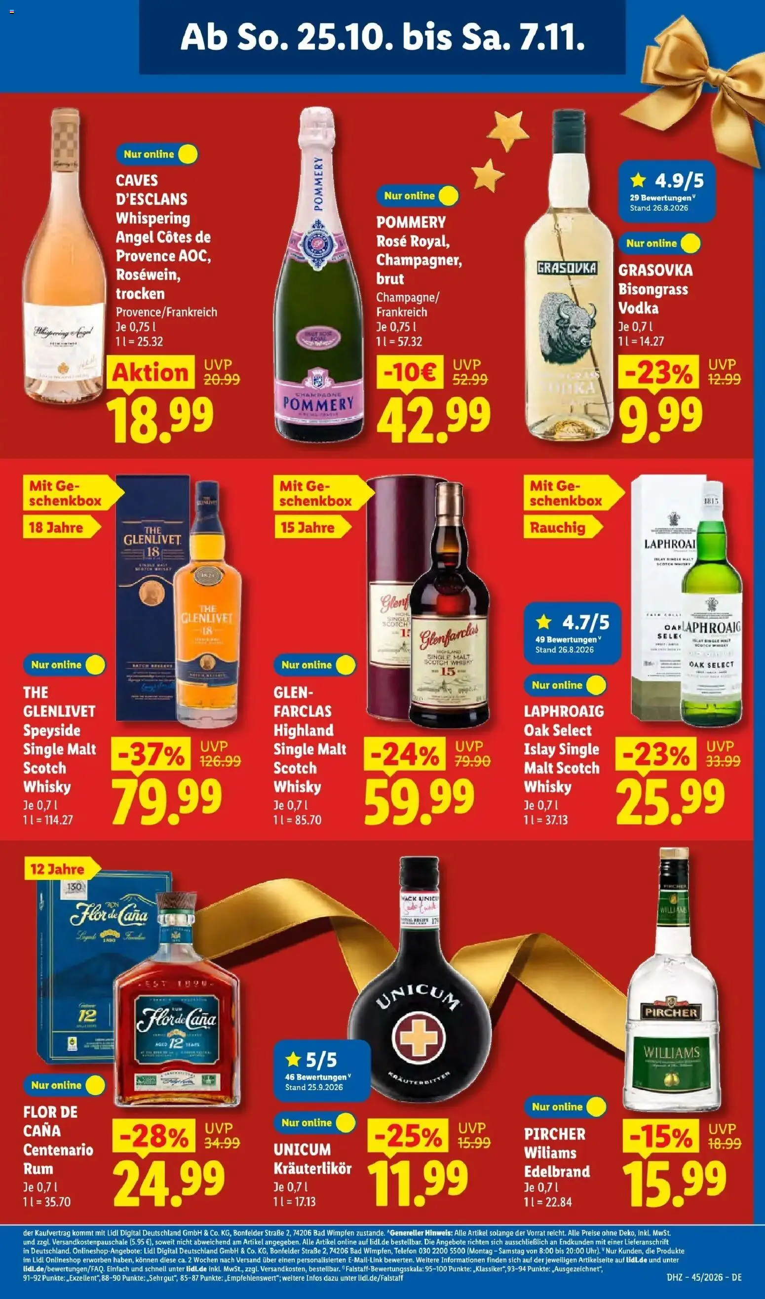 Lidl Prospekt Hof-innenstadt (ab 02.11.2026) zum Blättern » Angebote | Seite: 67 | Produkte: Whisky, Bad, Vodka, Telefon