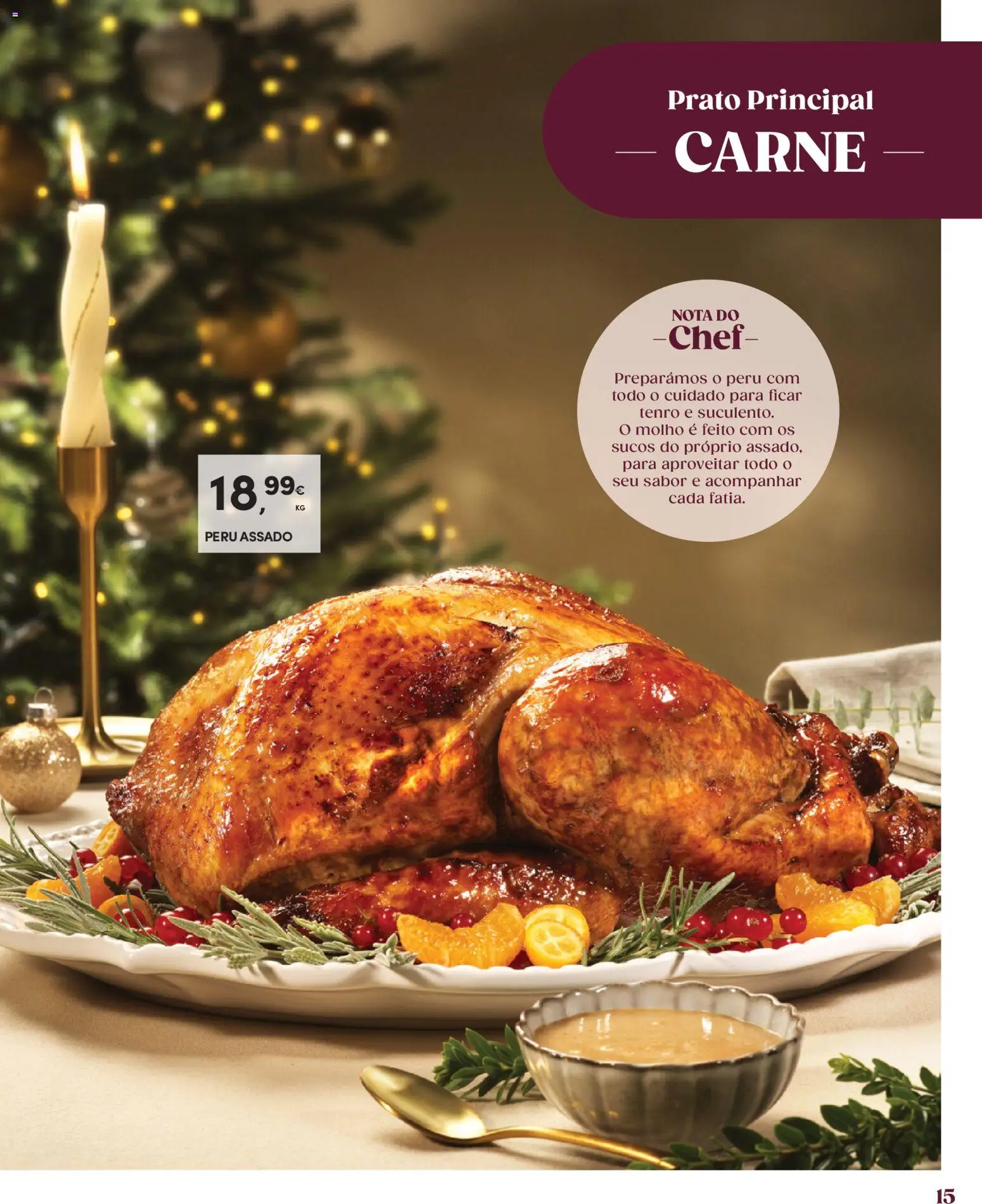 Continente O Natal servido ao nosso jeito │ válido de 27/10/2026 | Página: 15 | Produtos: Peru, Carne