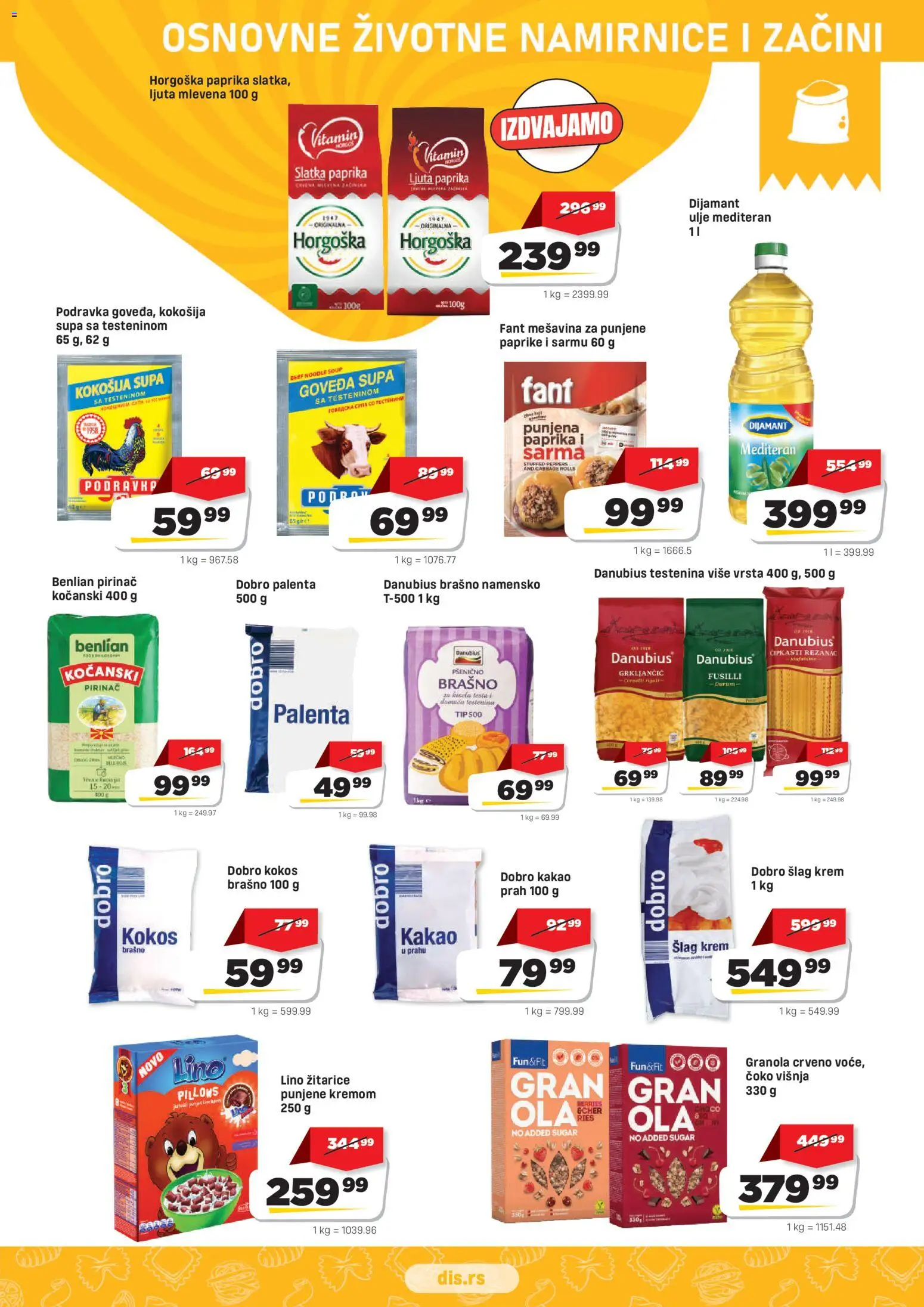 Super DIS katalog - važi od 01.09.2026 | Strana: 7 | Proizvode: Kokos, Paprika, Začini, Pirinač
