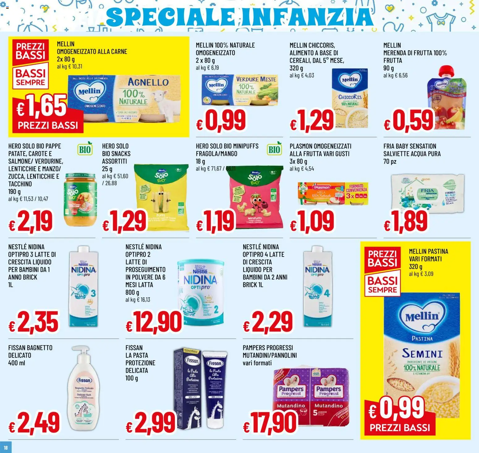 Volantino Famila del 04.06.2026 | Pagina: 18 | Prodotti: Verdure, Sale, Carote, Pampers