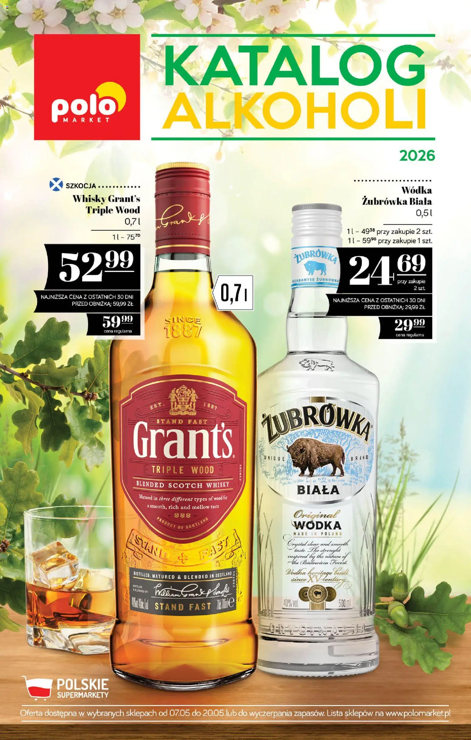 POLOmarket katalog - Alkoholi od 07.05.2026 | Strona: 1 | Produkty: Żubrówka, Vodka, Wódka, Whisky