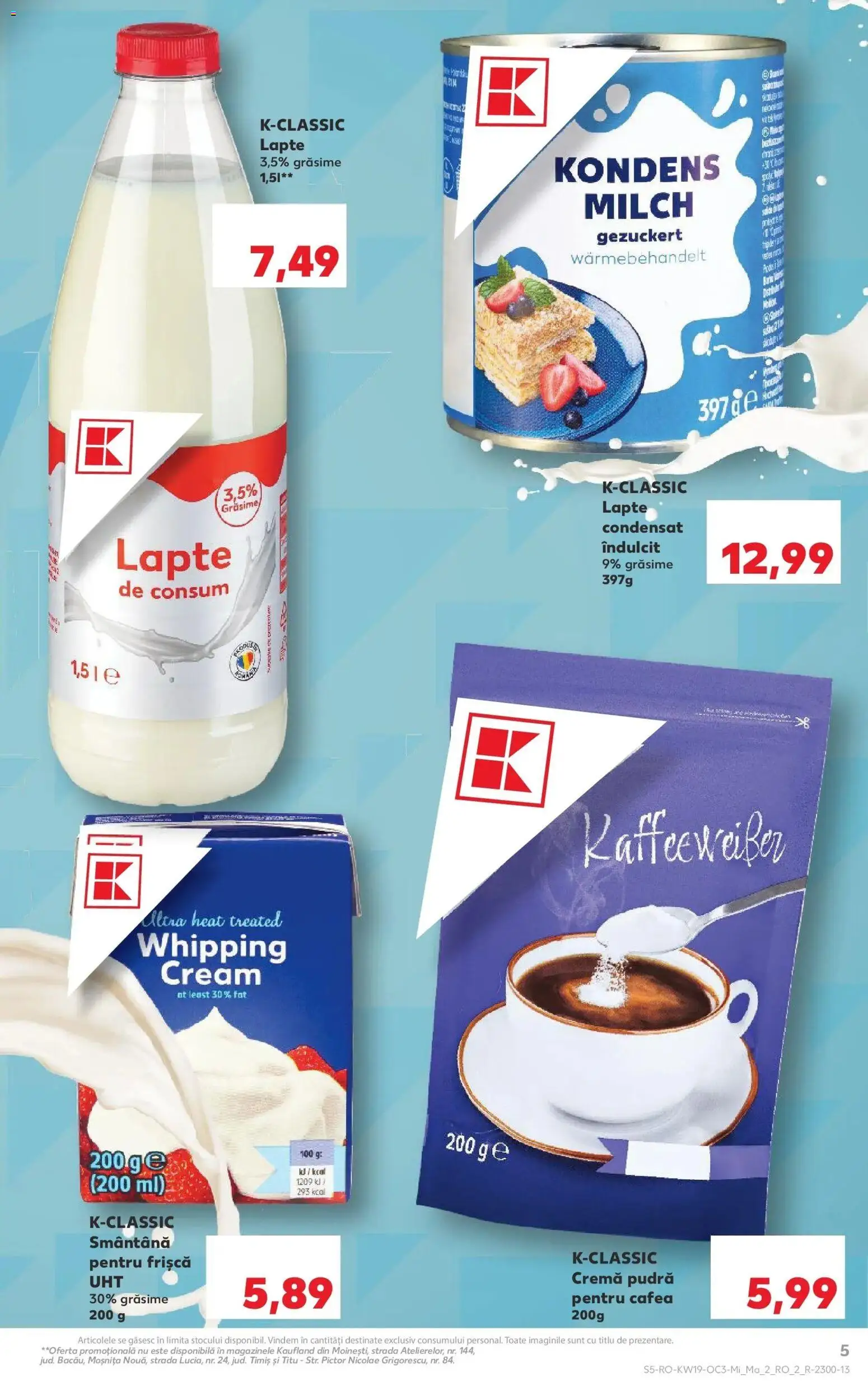Noul catalog Kaufland – valabil de la 06.05.2026 | Pagină: 5 | Produse: Pudră, Lapte, Cremă, Frișcă