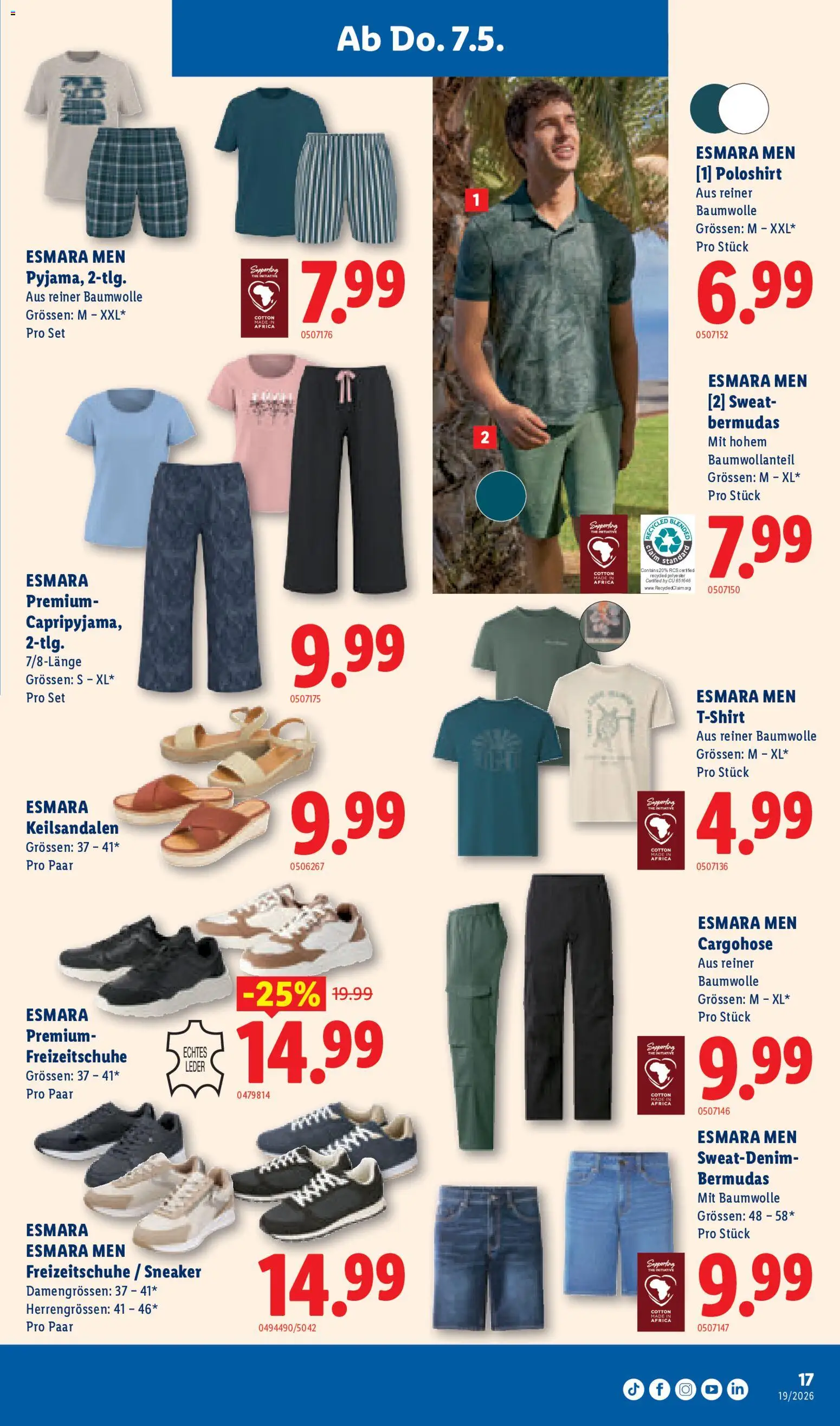 Lidl aktionen – gültig ab 07.05.2026 | Seite: 17 | Produkte: Cargohose, Poloshirt